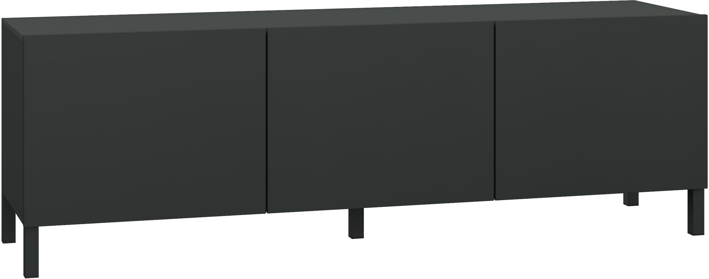 borchardt Möbel Lowboard, Metallfüße, grifflose Optik