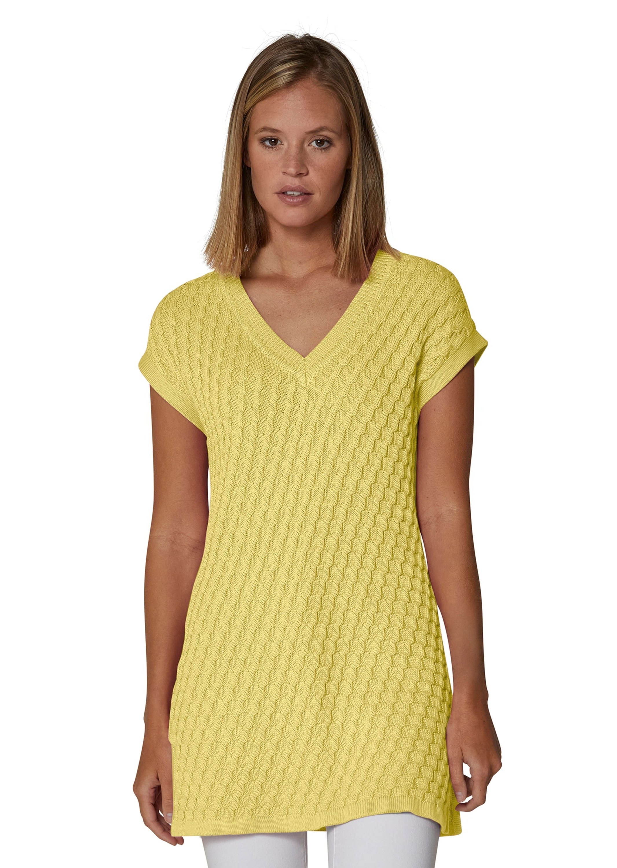MADELEINE Trainingspullover »Pullover Baumwollpullover mit 3D-Zopfmuster-Mix«