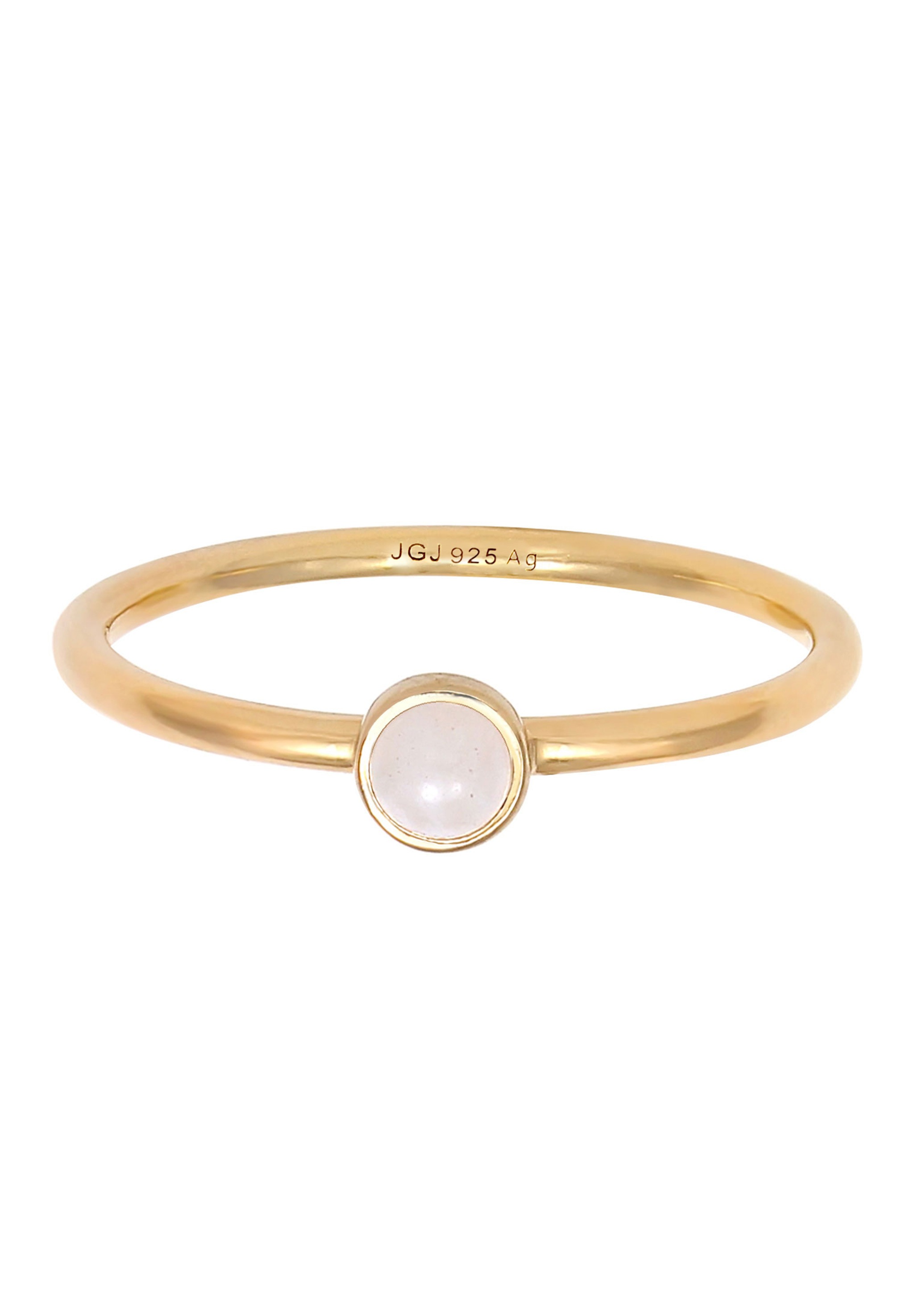 Elli Silberring »Ring Rosenquarz Edelstein Stabelring 925er Silber«
