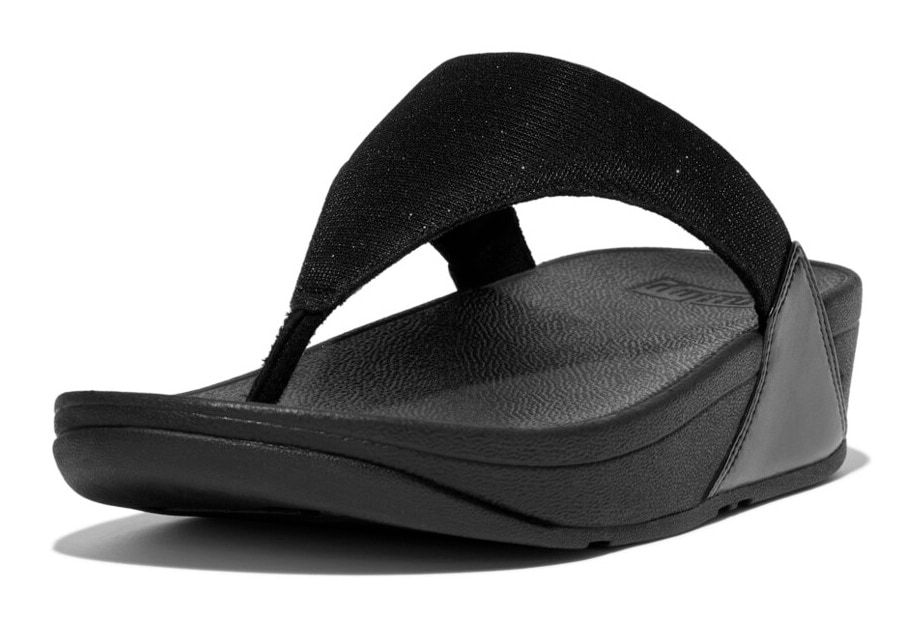 Fitflop Zehentrenner »LULU SHIMMERLUX TOE-POST SANDALS«, Keilabsatz, Sommerschuh, Schlappen in...