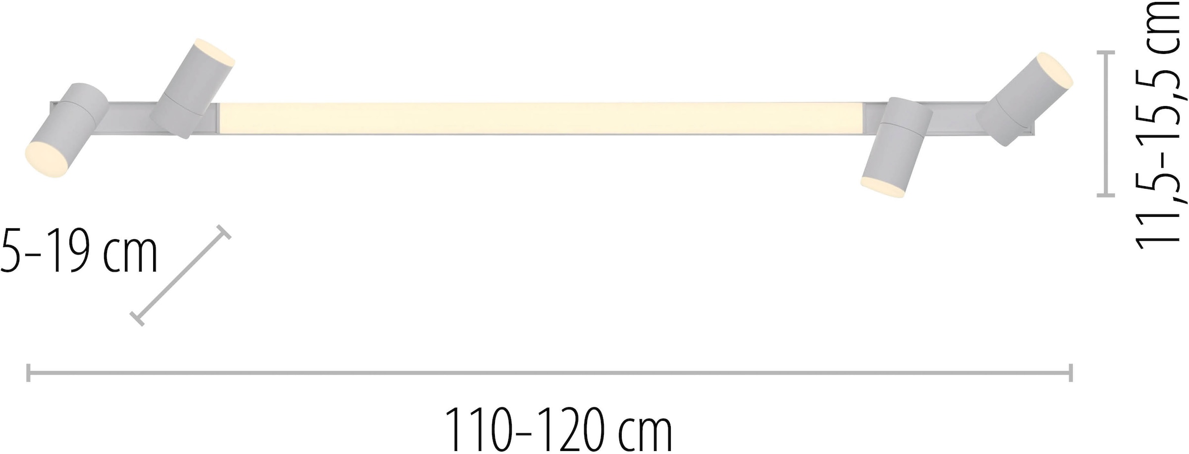 Neuhaus PURE LED Deckenleuchte »PURE Lines Spot« LED-Board 1 Stk. warmweiß - kaltweiß Spots dreh- &schwenkbar, CCT, dimmbar, Fernbedienung