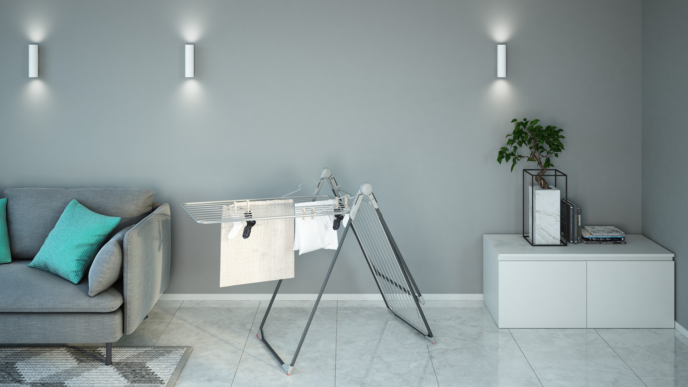 Bischof Flügelwäschetrockner »Titan« XXL Trockner auch für große Teile, 20 m Trockenlänge