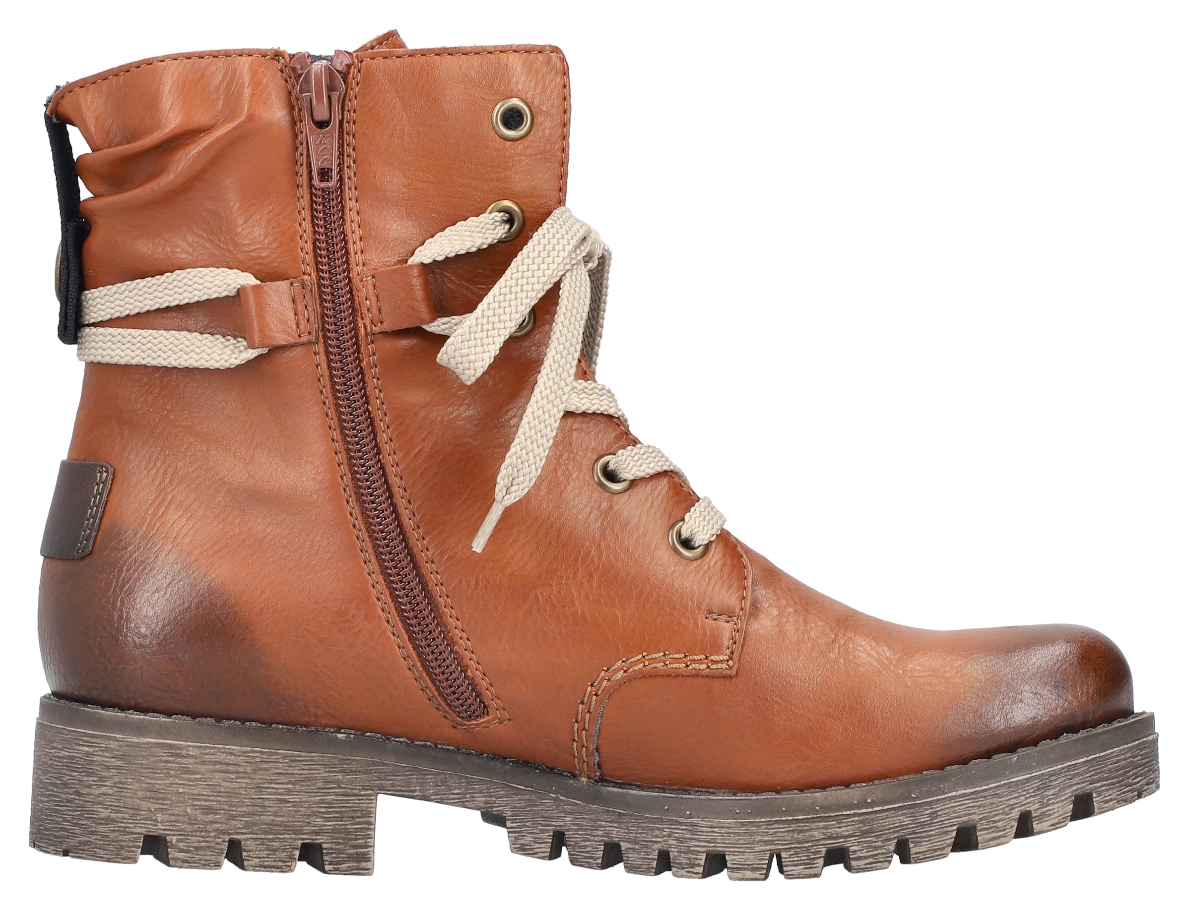 Rieker Schnürboots, mit herausstechender Schnürung