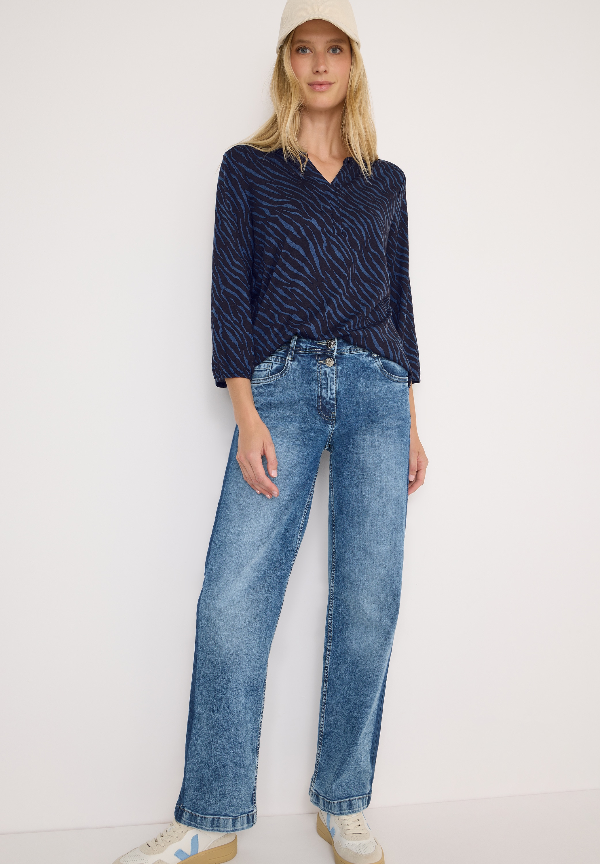 Cecil 3/4-Arm-Shirt, mit All-Over Print