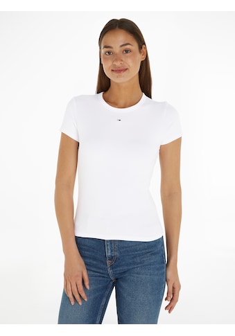 T-Shirt »Slim Essential Rib Shirt, Rippshirt Rundhalsshirt«