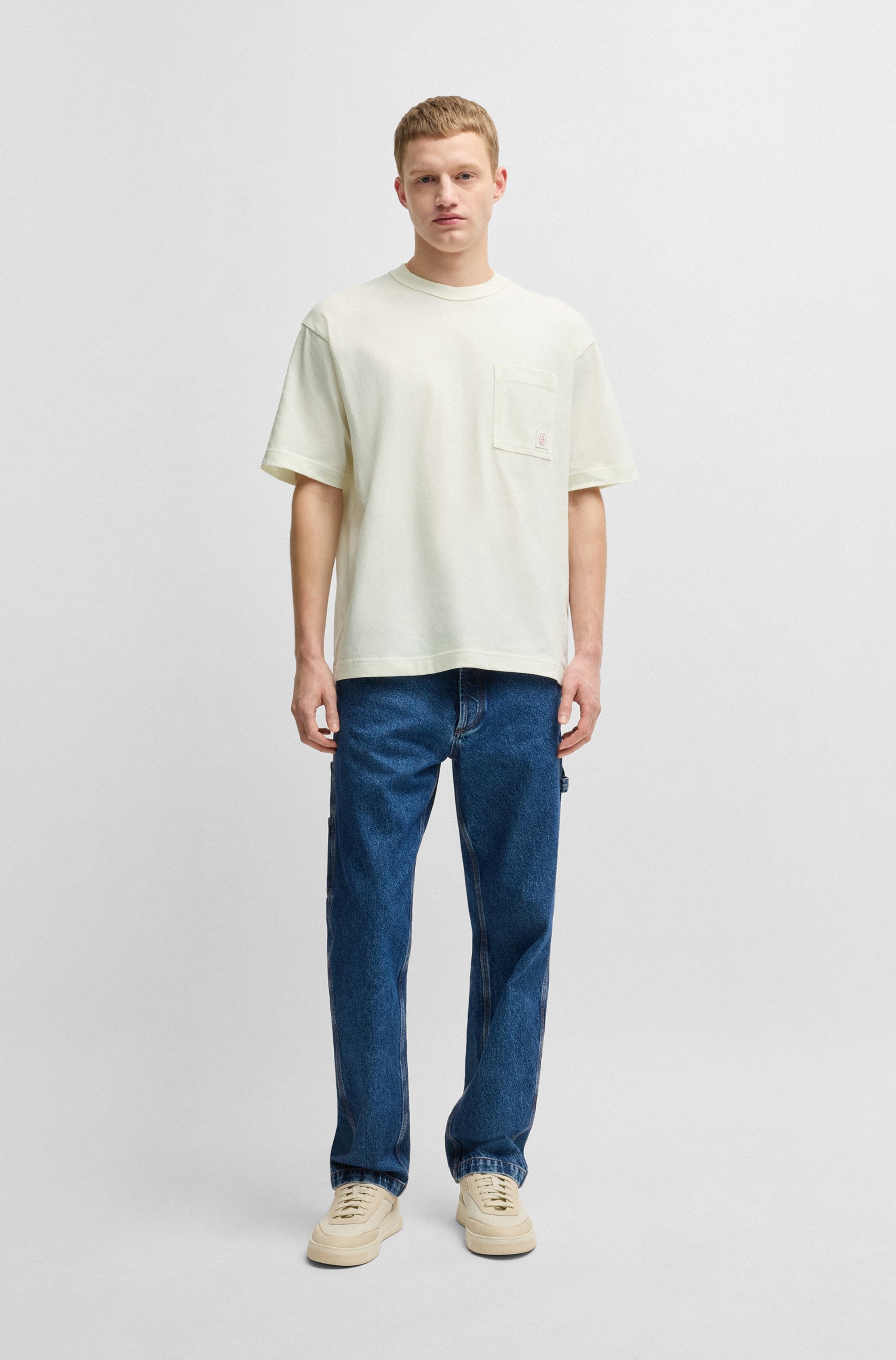 BOSS ORANGE T-Shirt »Te cotton«, mit Logobadge