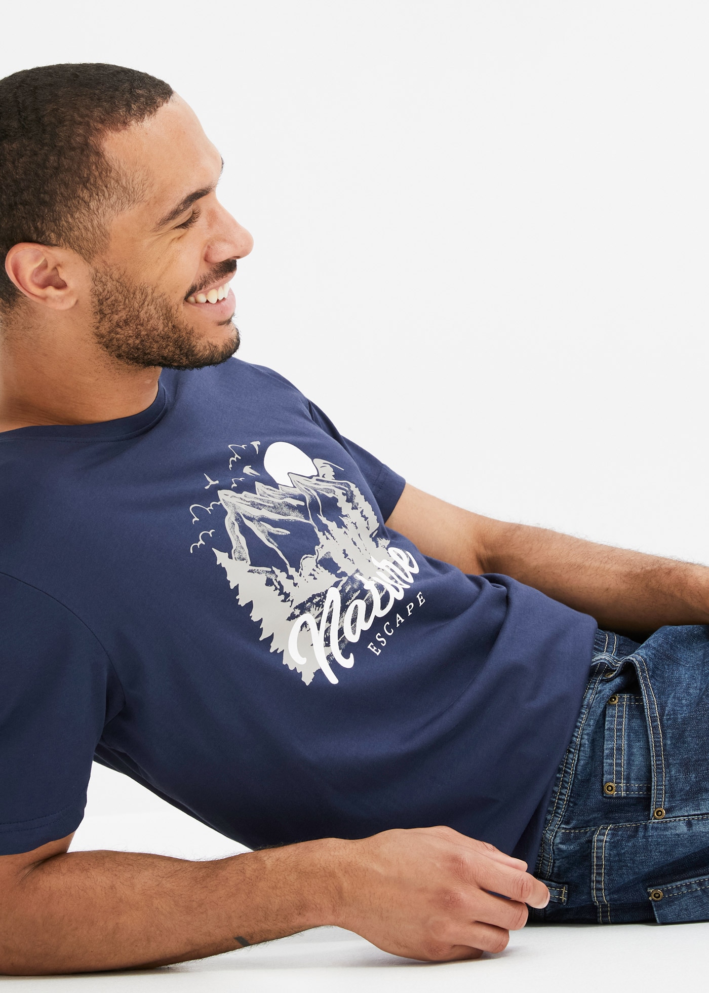 bonprix T-Shirt »T-Shirt aus reiner Baumwolle« Regular Fit, Kurzarm-Design, aus reiner Baumwolle