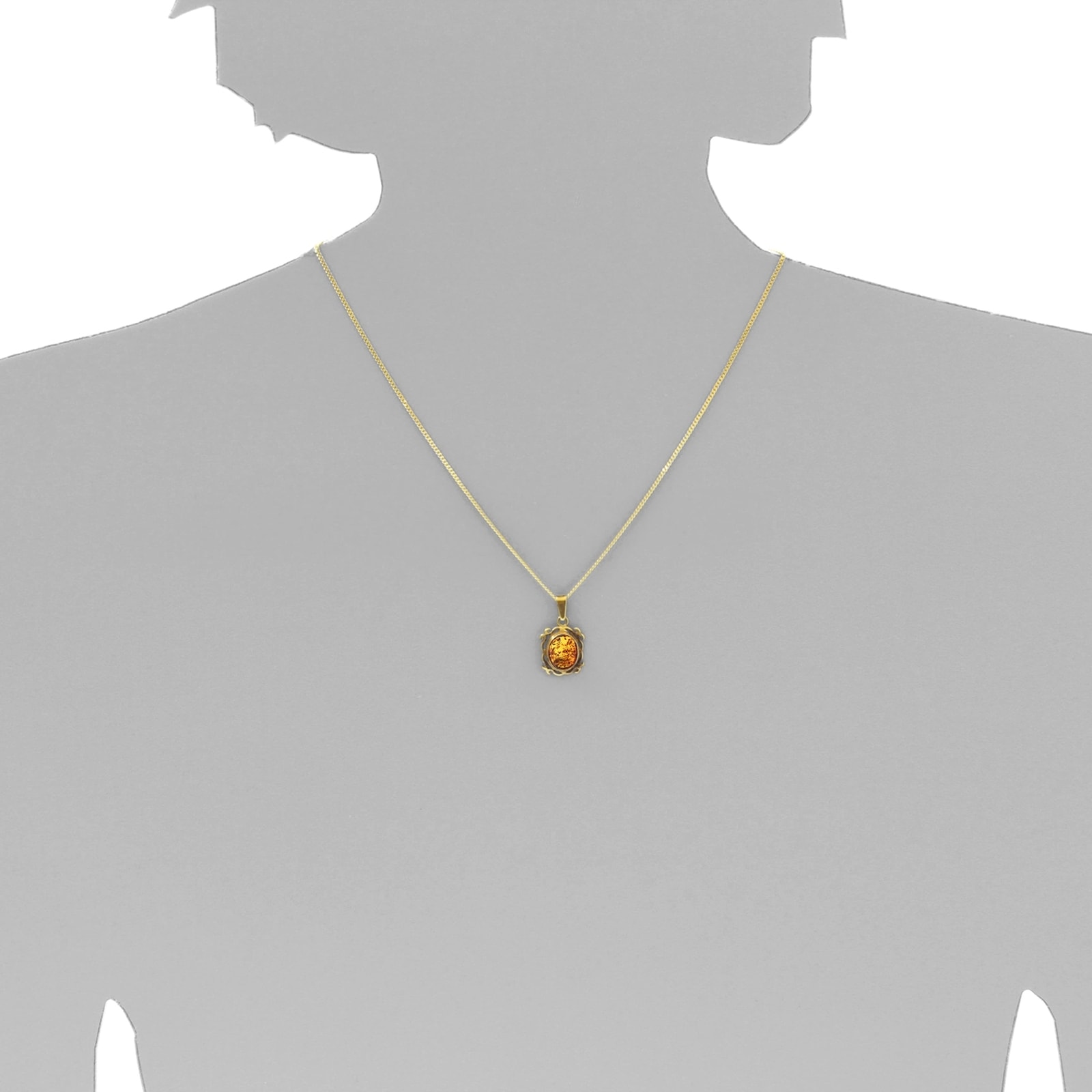 OSTSEE-SCHMUCK Kette und Anhänger Set »- Konstanze - Gold 333/000 - Bernstein«