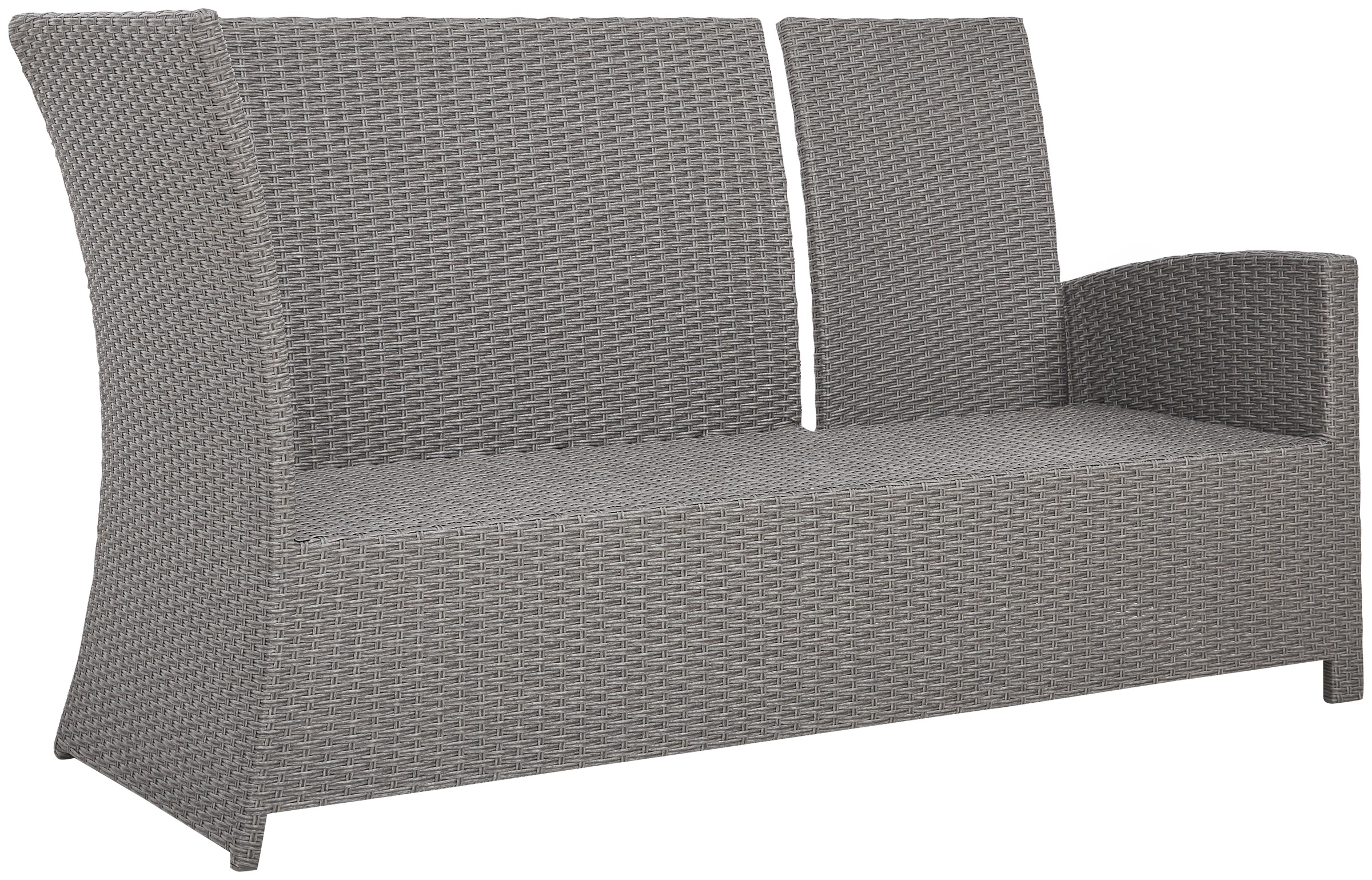 KONIFERA Gartenlounge-Set »Monaco«, (16 tlg.), mit Sitzbank, Hocker, Tisch 145x80 cm, inkl. Auflagen, Alu/Polyrattan