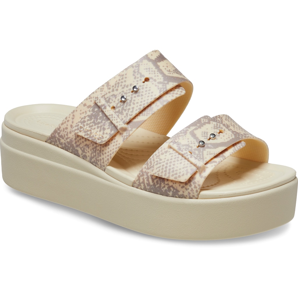 Crocs Keilpantolette »Brooklyn Snake Low Wedge«