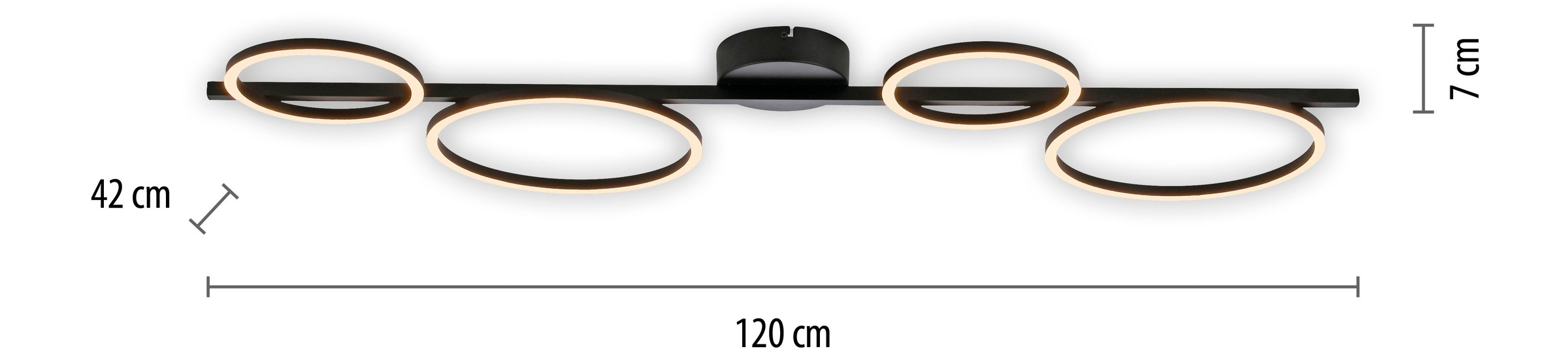 JUST LIGHT Deckenleuchte »MINI RITUS«, 1 flammig, Leuchtmittel LED-Board | LED fest integriert, LED, dimmbar, Switchmo, Memory, nach Trennung vom Netz