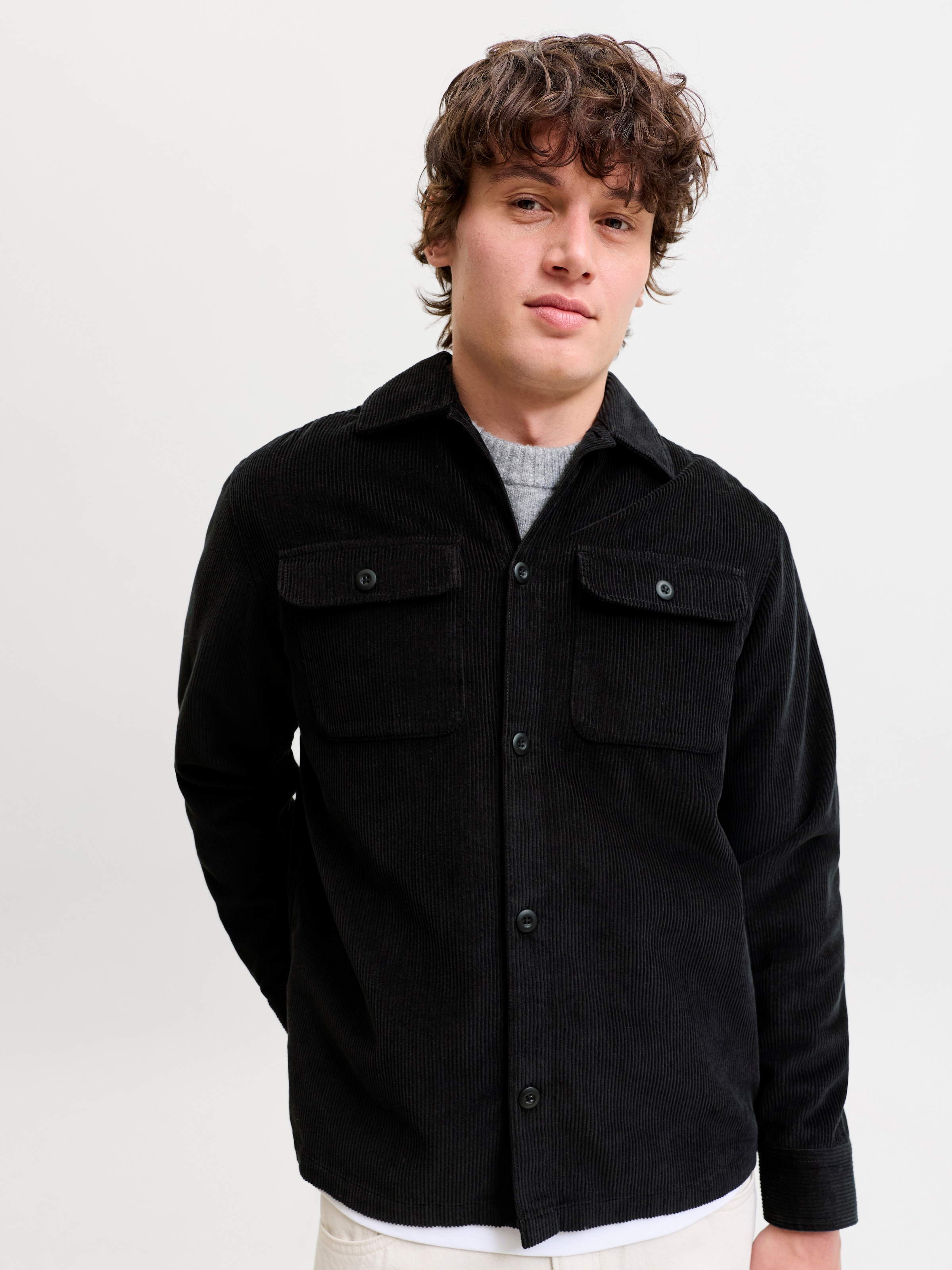 Jack & Jones Langarmhemd »JJEREGENT CORD OVERSHIRT LS SN« Baumwolle, locker geschnitten