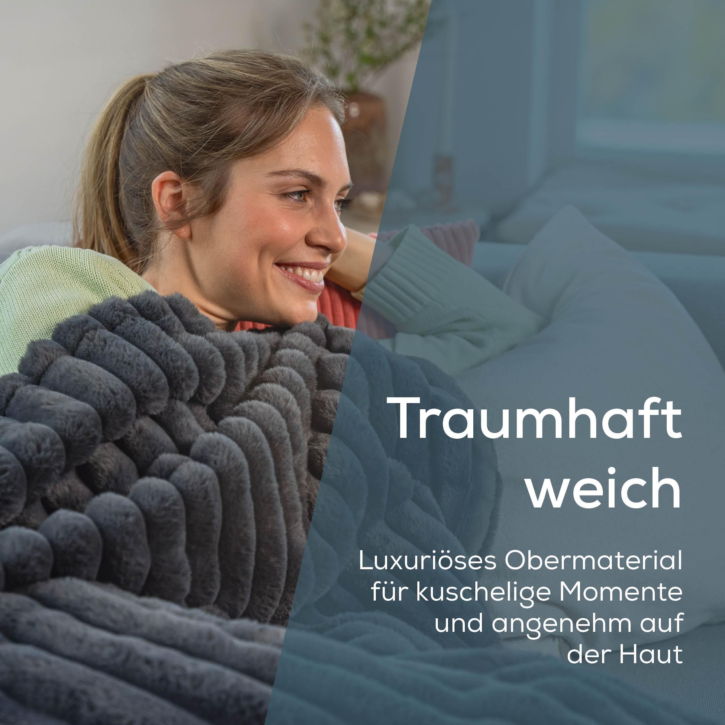 BEURER Heizdecke »HD 82 Stockholm, kuschelig, aus luxuriösem Obermaterial«