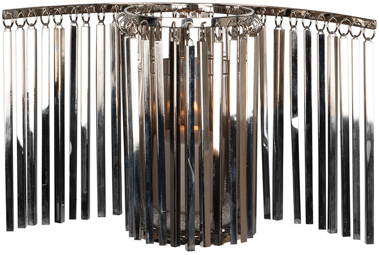 Fink Wandkerzenhalter »Medina, silberfarben«, Wandleuchter, Wandkerzenhalter, Wanddeko, aus Edelstahl, handgefertigt, inkl. Glaszylinder, Wohnzimmer