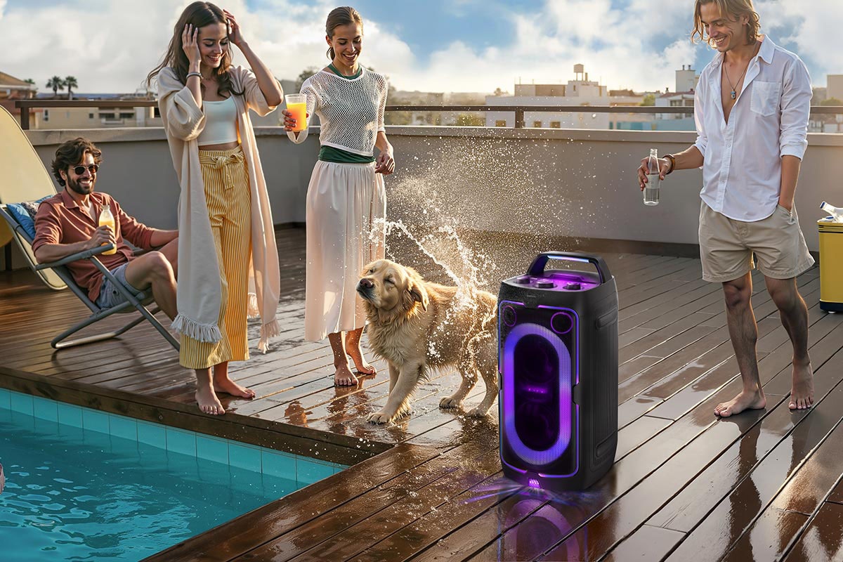 Samsung Party-Lautsprecher »Sound Tower MX-ST40F (2025)« 2.0 (Bluetooth Bassregelung | Beleuchtungseffekte | Lautstärkeregelung | Pairing | USB-Wiedergabe 160 W)