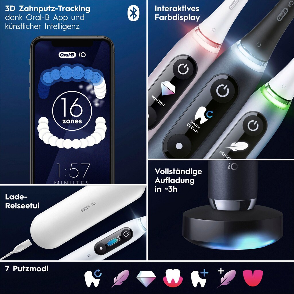 Oral-B Elektrische Zahnbürste »iO 9 Luxe Edition«, 1 St. Aufsteckbürsten