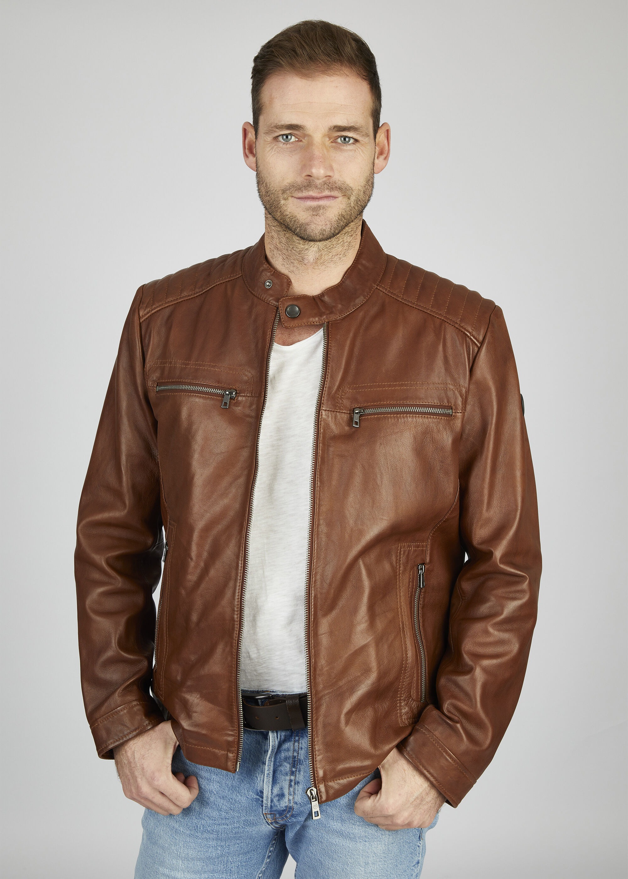 bugatti Blouson »BUALBERTO« ohne Kapuze mit Druckknopfriegeln und Reißverschlüssen