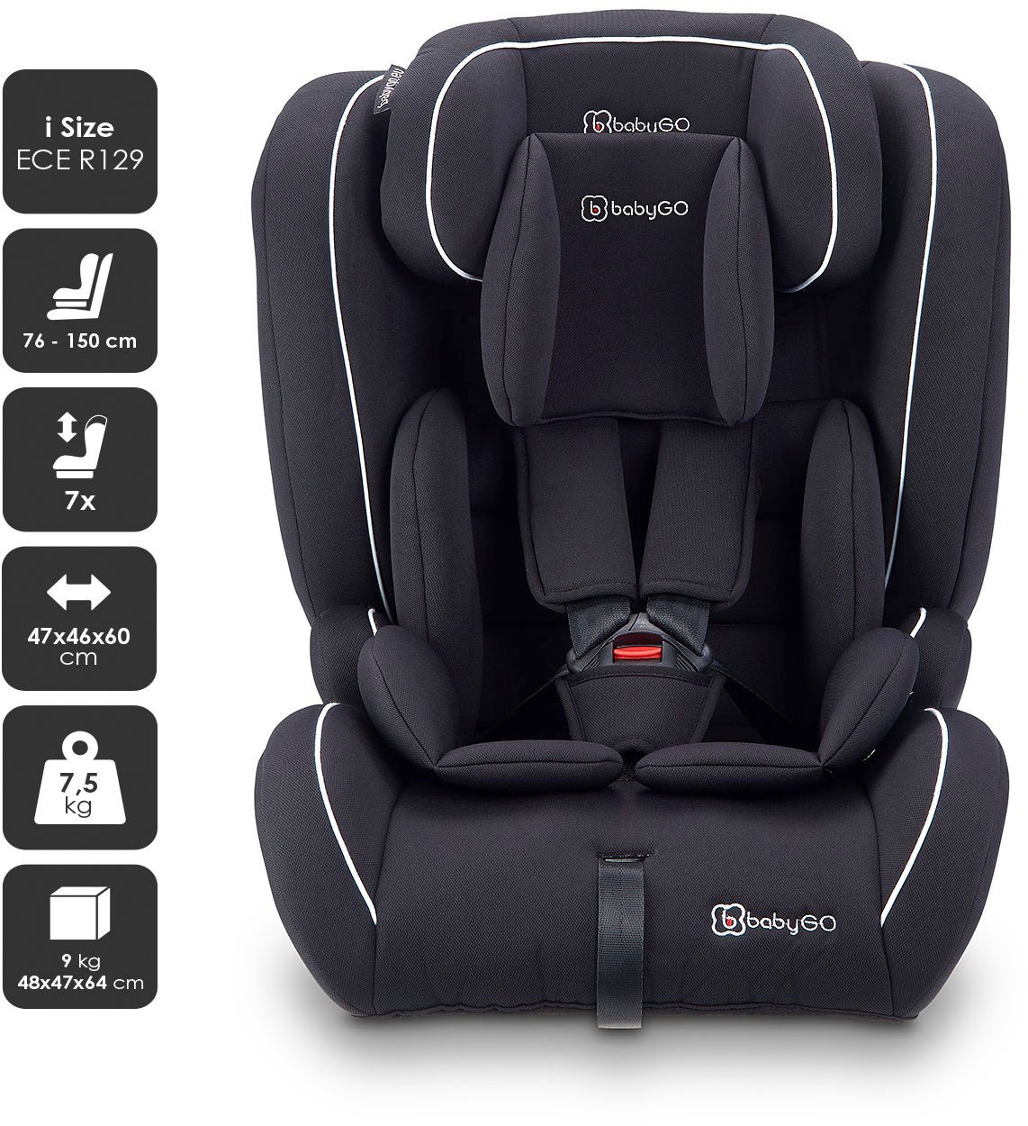 BabyGo Autokindersitz »FreeFix Isize«, für Körpergröße von 76-150 cm