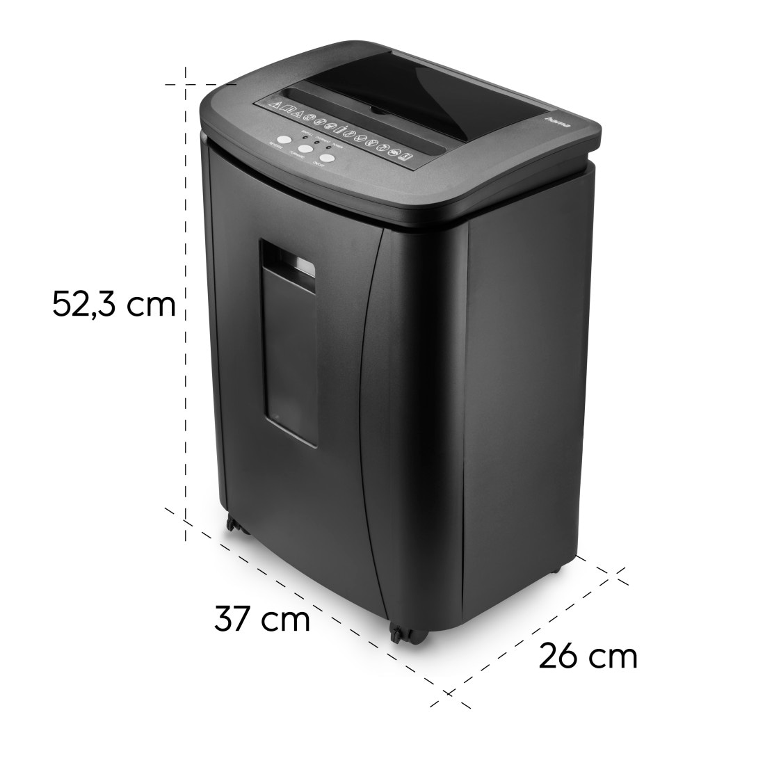 Hama Aktenvernichter »Aktenvernichter Mikroschnitt (Papier + Plastik, Korb, 120 Blatt, P4)« Mit Papierkorb, 4 x 20 mm Schnitzel, Automatik, Rücklauf