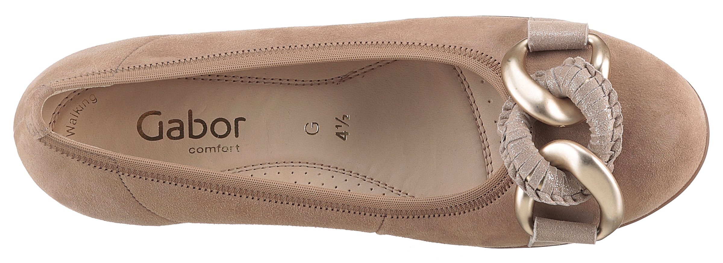 Gabor Ballerina »FLORENZ«, Keilabsatz, Bequemschuh, Slipper, Businessschuh in Weite G (=weit)