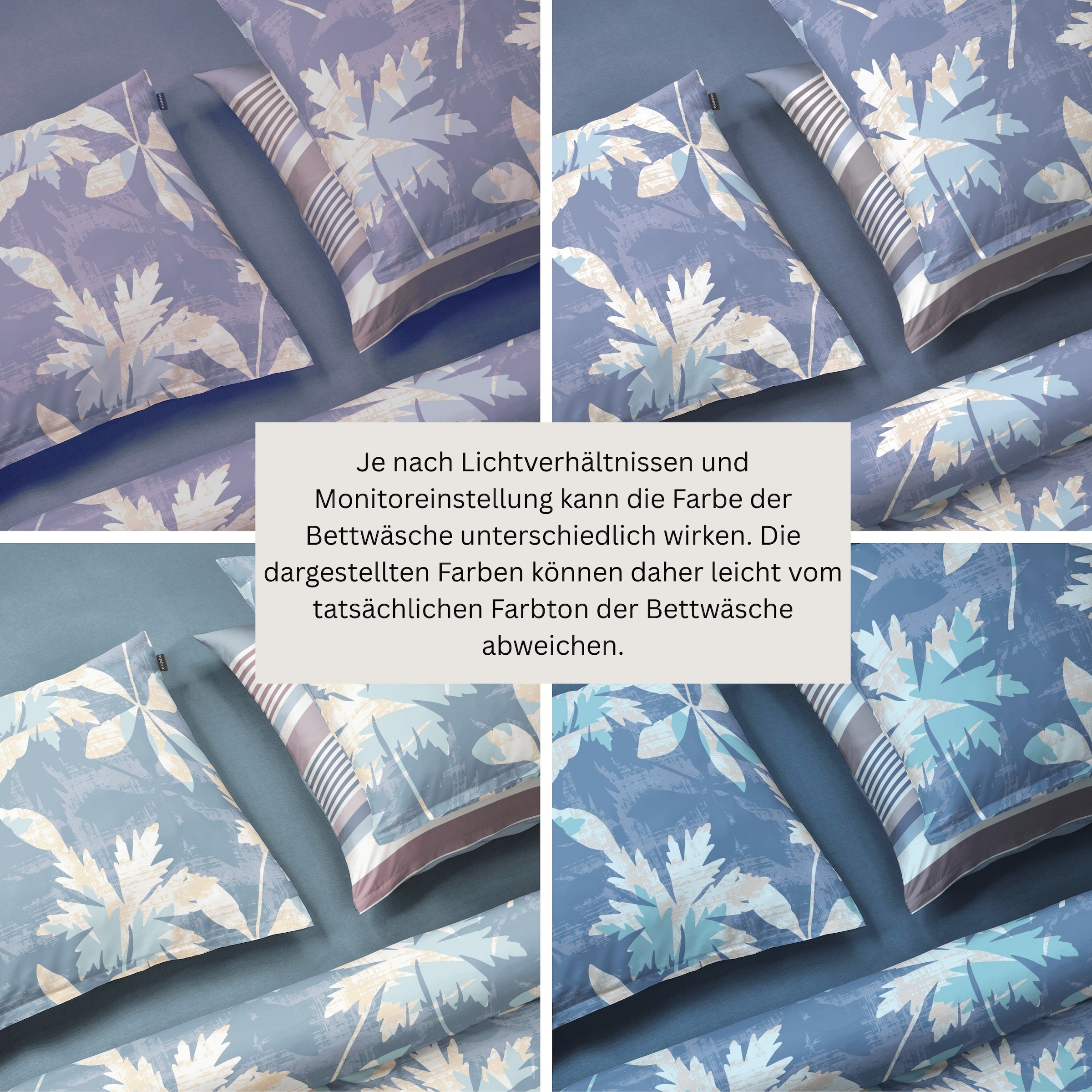 Schiesser Bettwäsche »Vera aus weichem Baumwoll-Satin mit floralem Muster« 2 tlg. Made in Green by Oeko-Tex