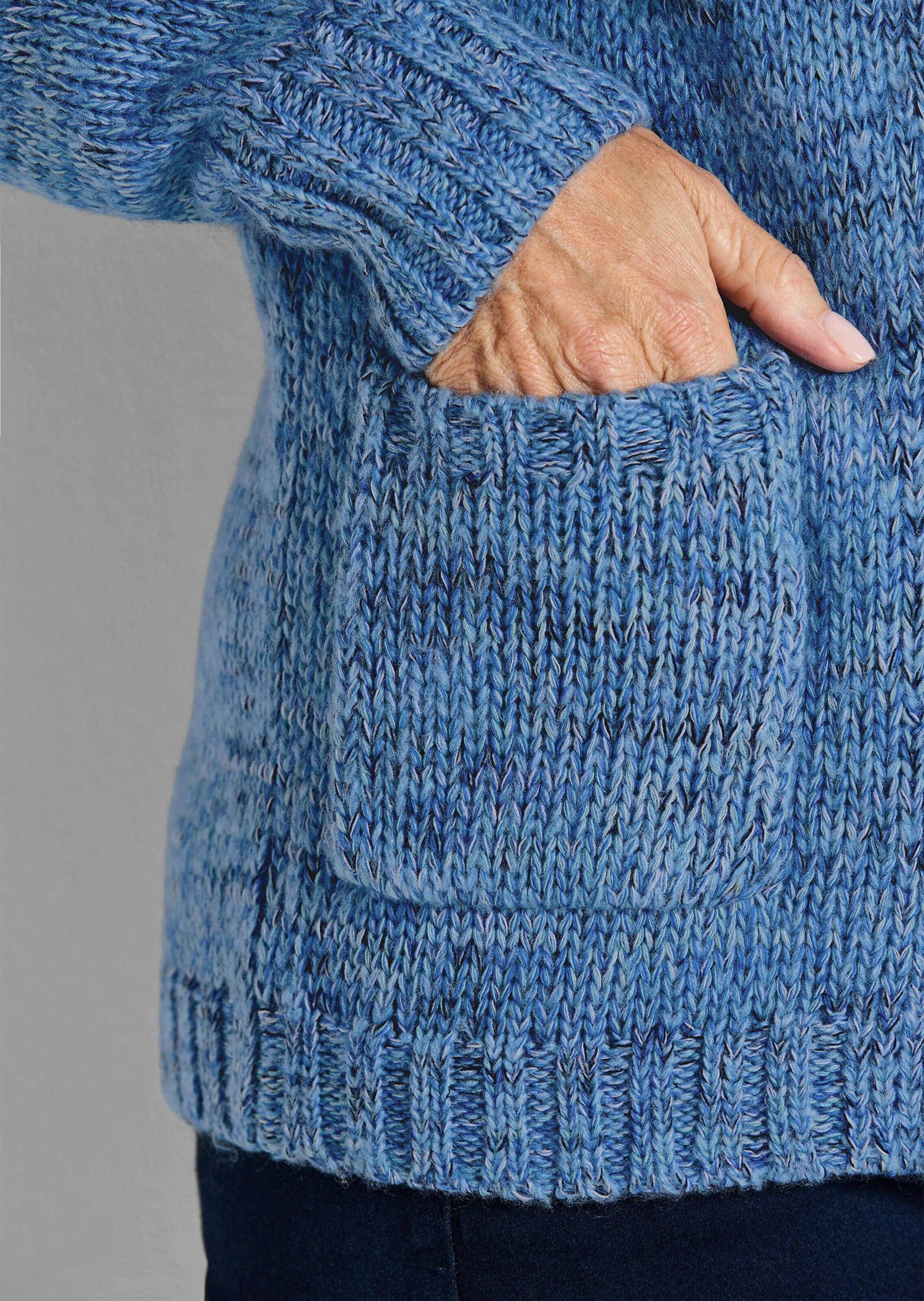 GOLDNER Strickjacke »Strickjacke mit aufgesetzten Taschen«