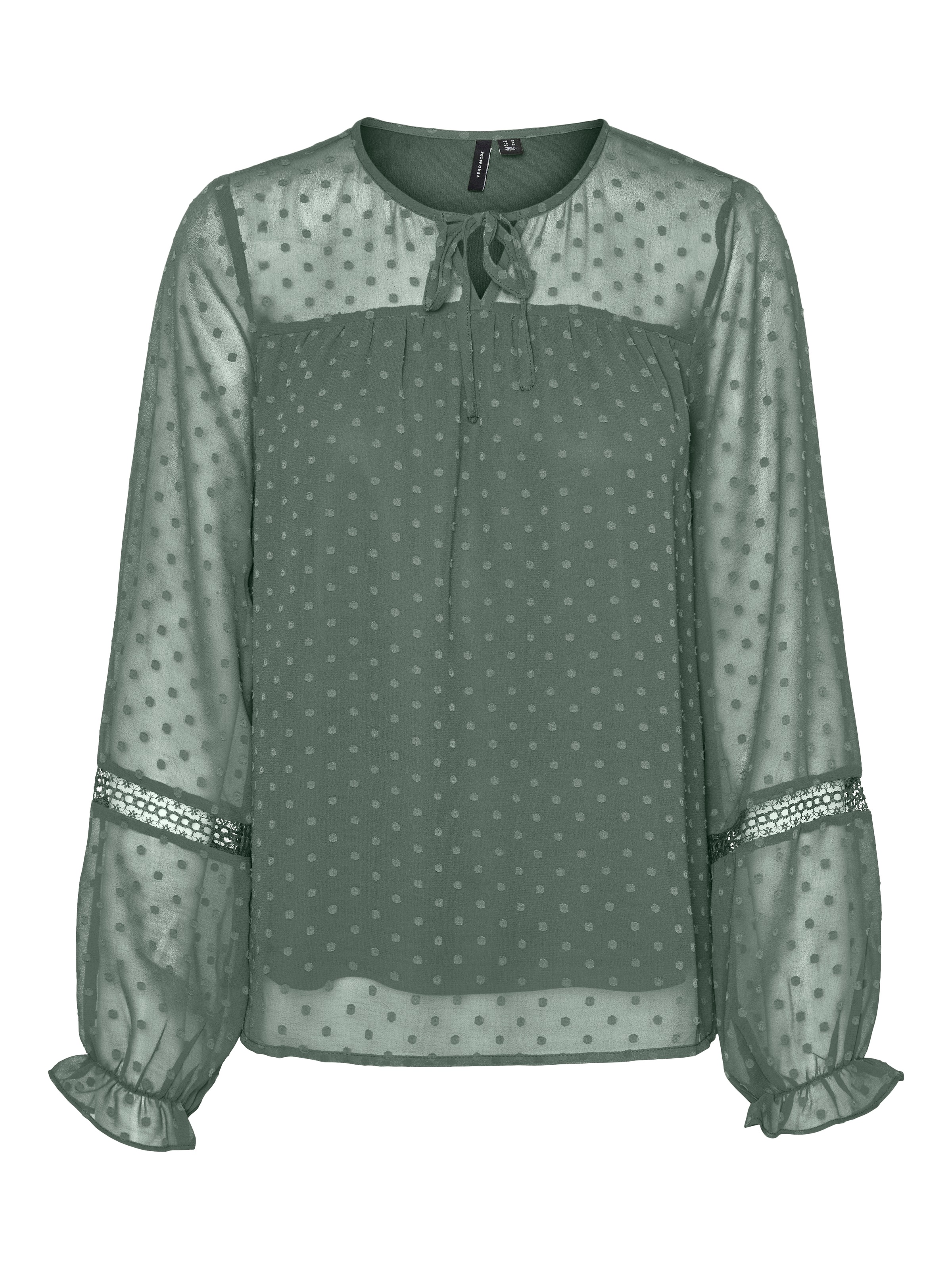 Vero Moda Langarmbluse »VMLEAH LS LACE TOP WVN GA NOOS«