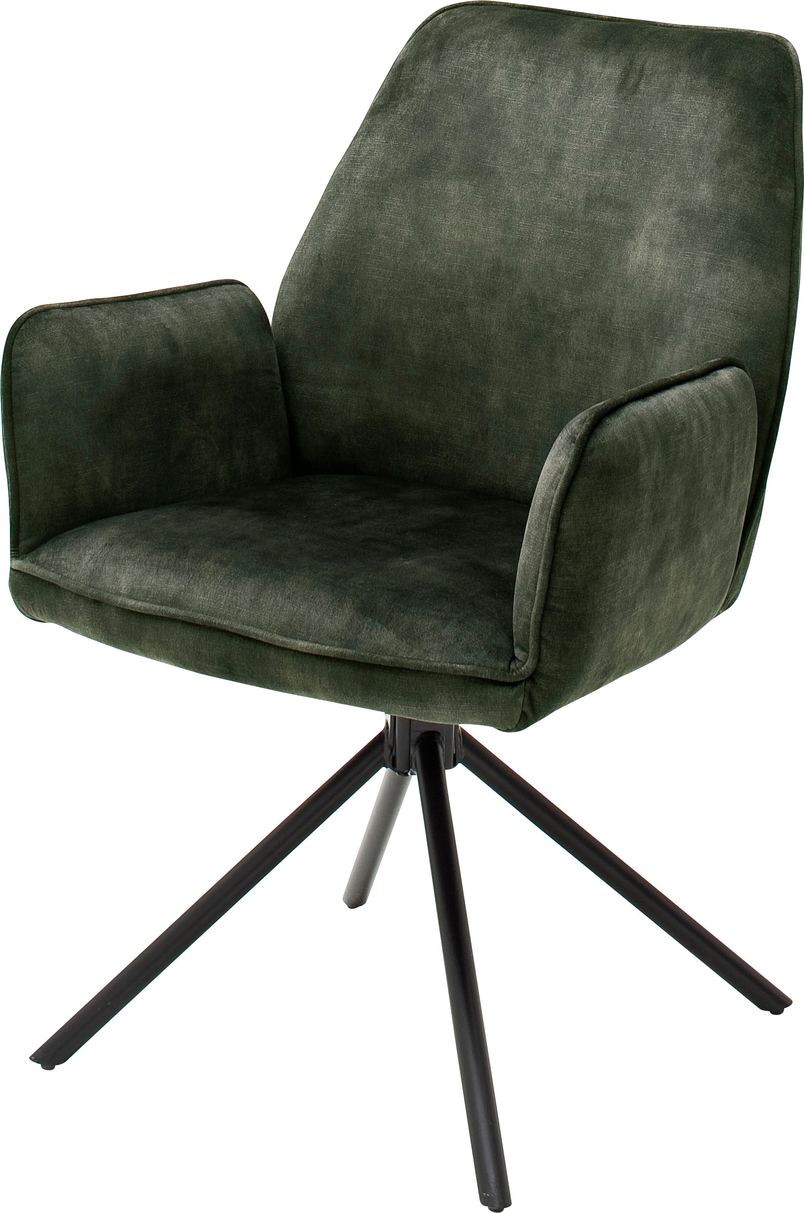 MCA furniture Esszimmerstuhl »Ottawa mit Armlehne« (Set) 2 Stk.Vintage Veloursoptik mit Keder, Stuhl belastbar bis 120 Kg