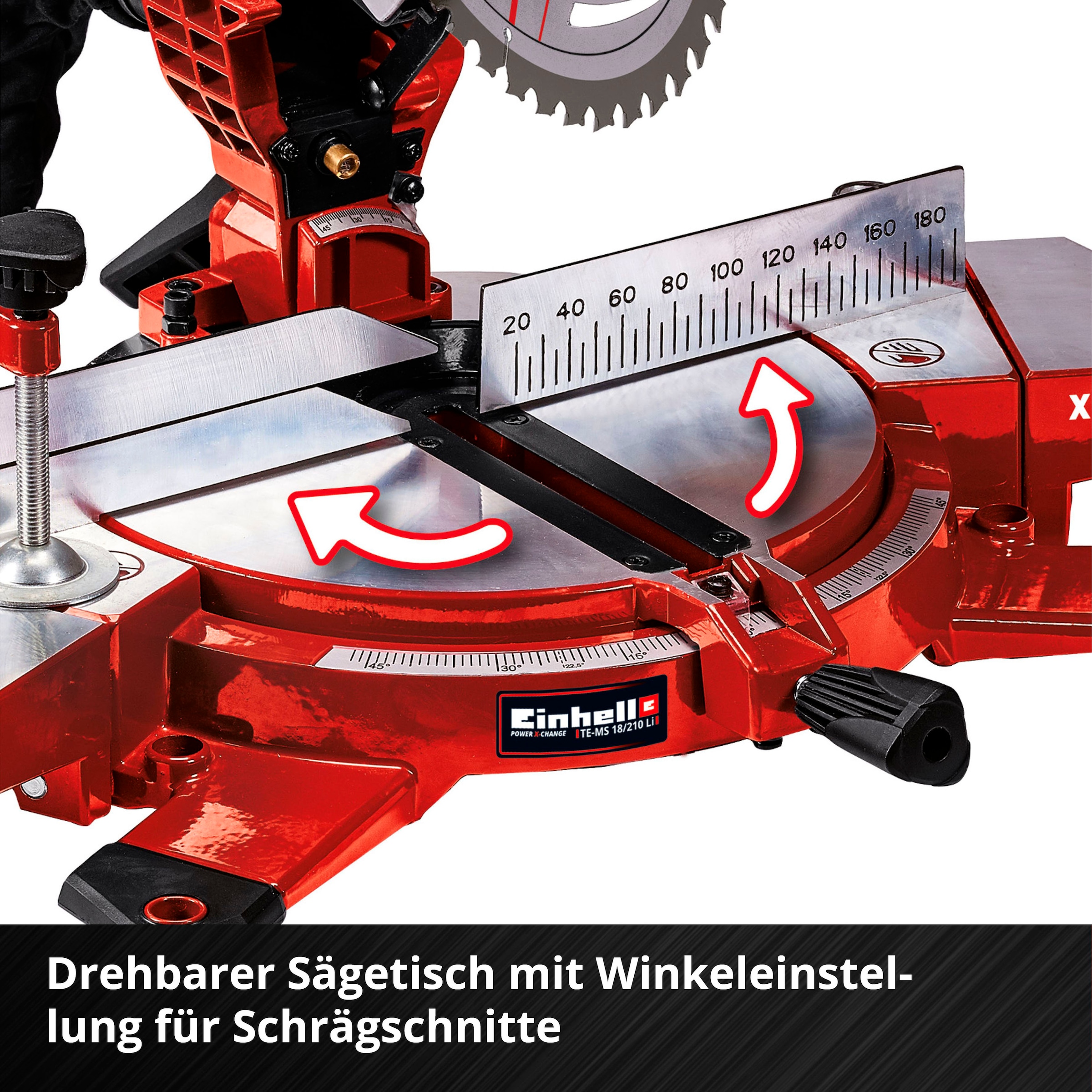 Einhell Akku-Kapp-Gehrungssäge »TE-MS 18/210 Li-Solo«, Power X-Change, 210 mm, ohne Akku und Ladegerät