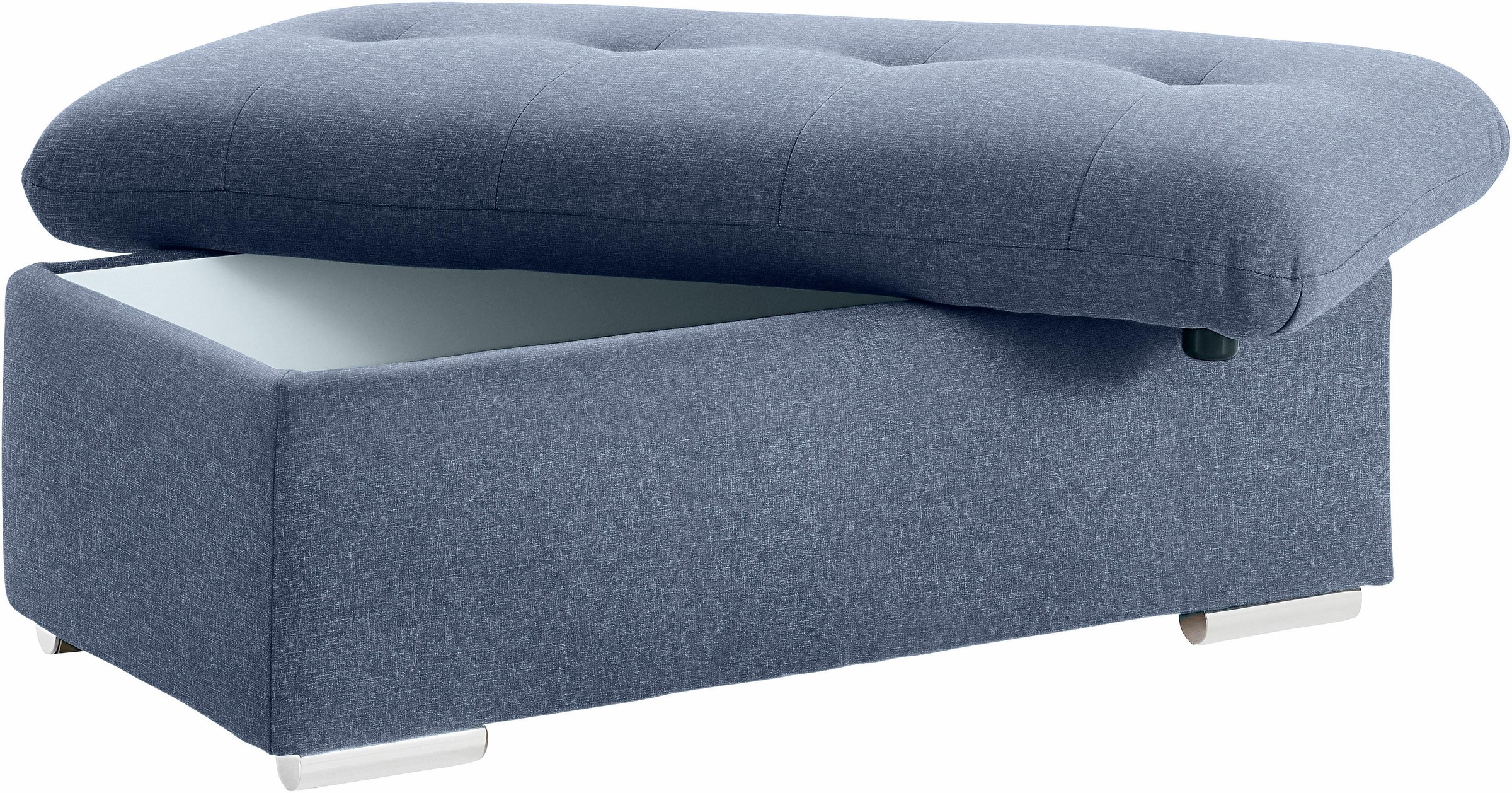 TRENDMANUFAKTUR Hocker »Reggae II, Bankhocker mit toller Detailverarbeitung im Sitz«, mit Stauraumfach