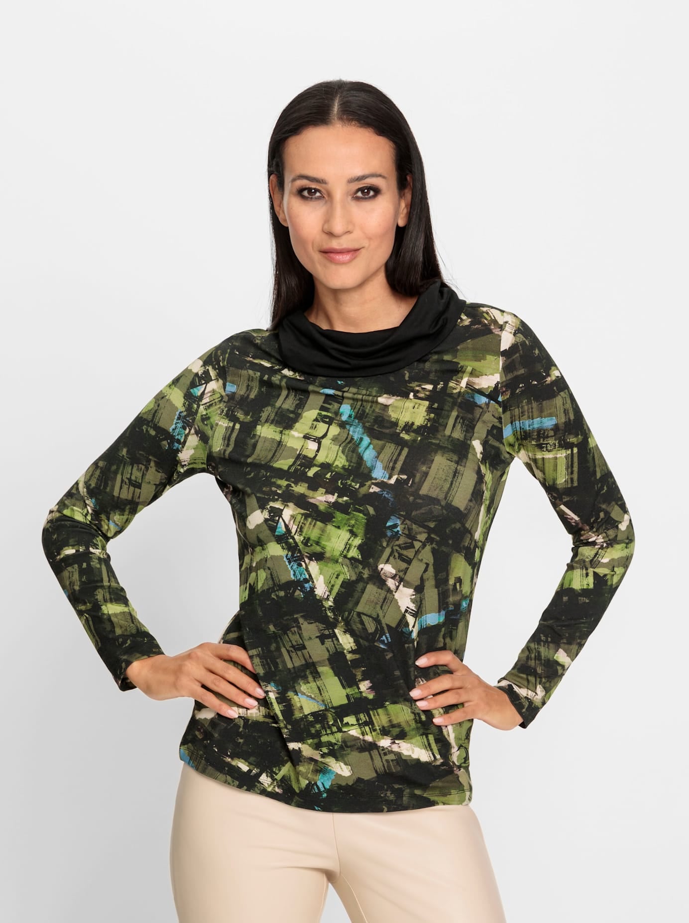 heine Langarmshirt »Druck-Shirt«, (1 tlg.)