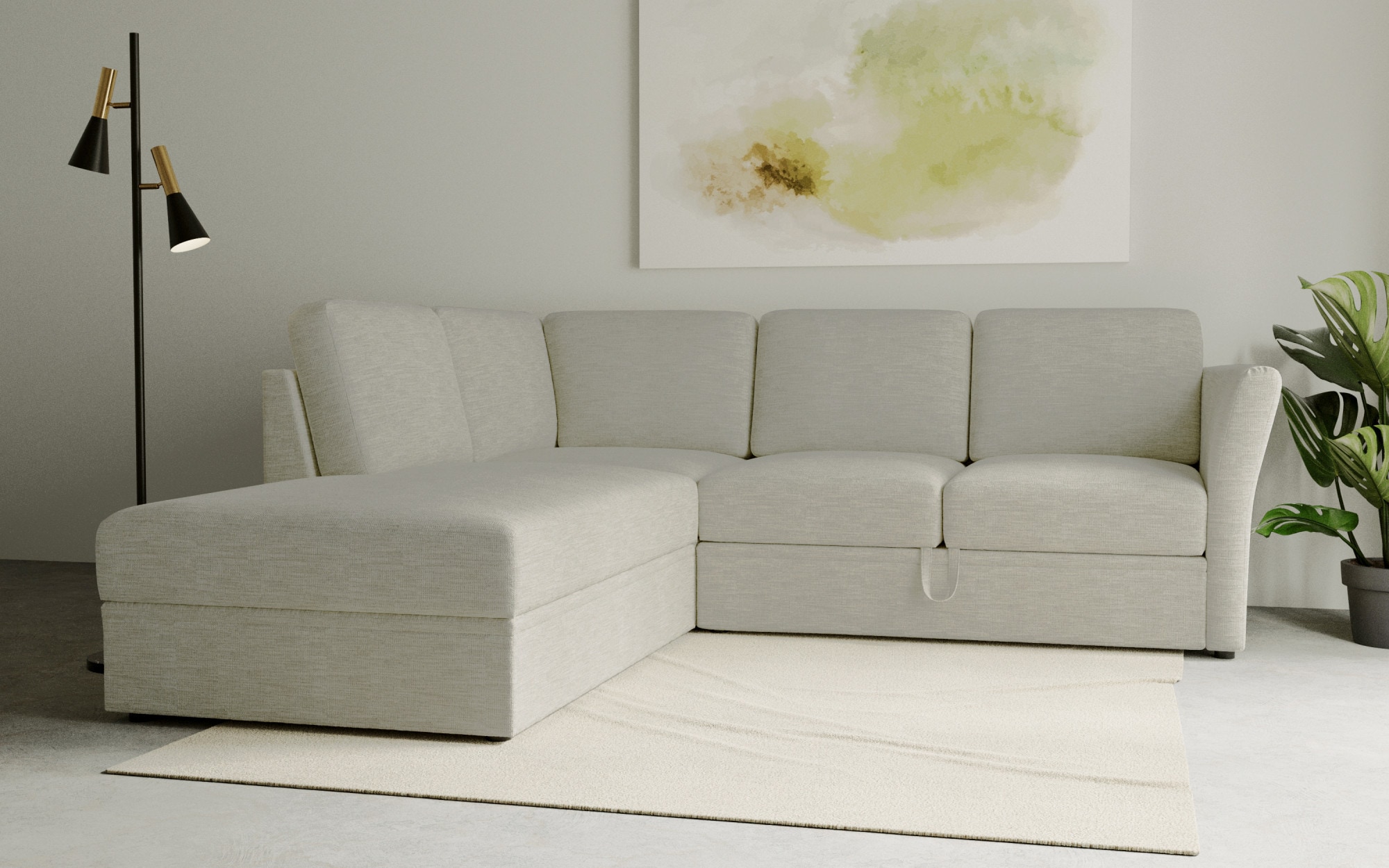 Ecksofa »Lavars, L-Form, Schlafsofa«, mit Bettfunktion und Stauraum, in zwei...