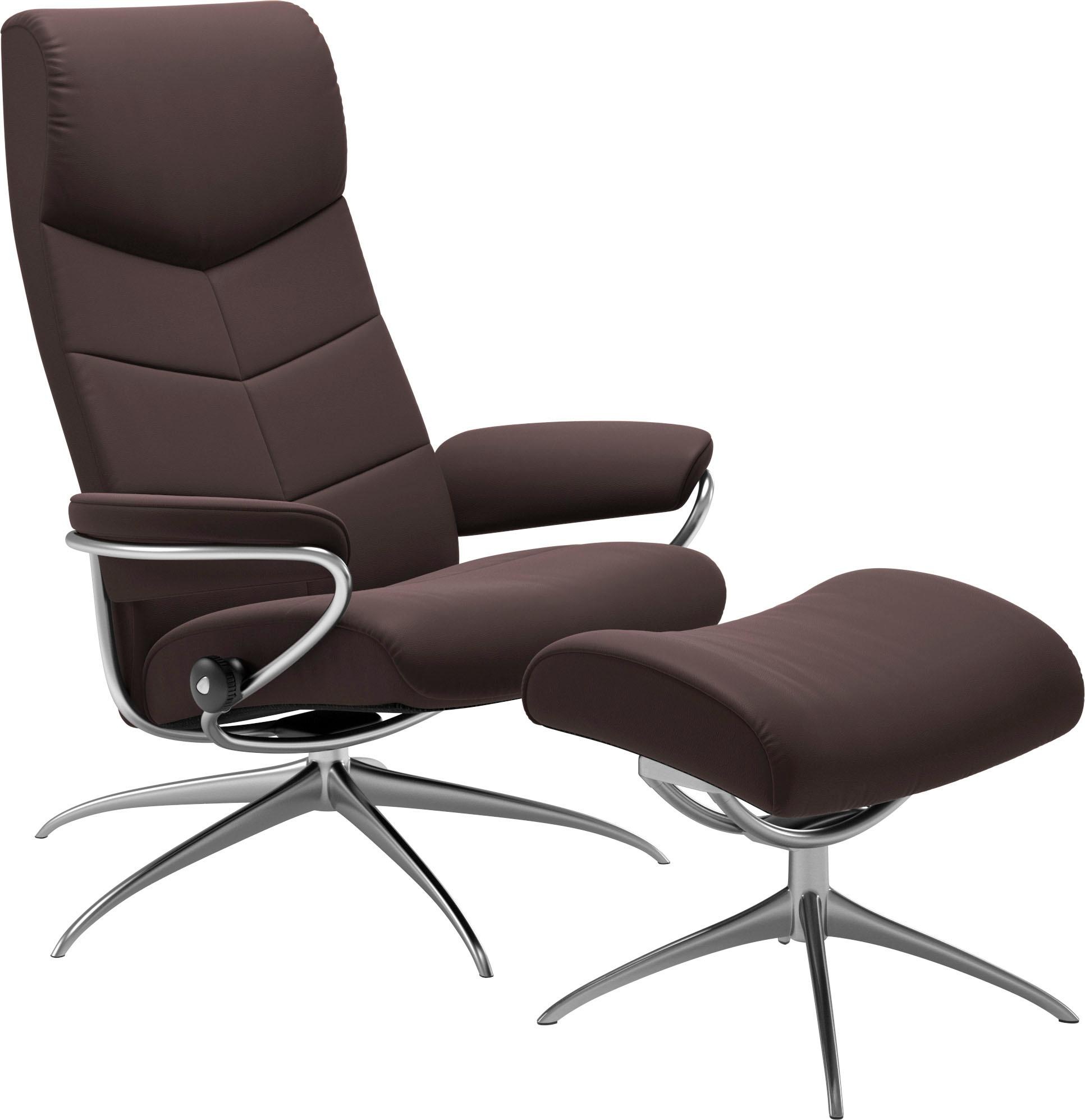 Stressless® Relaxsessel »Dublin«, mit Hocker, High Back, mit Star Base, Gestell Chrom zu