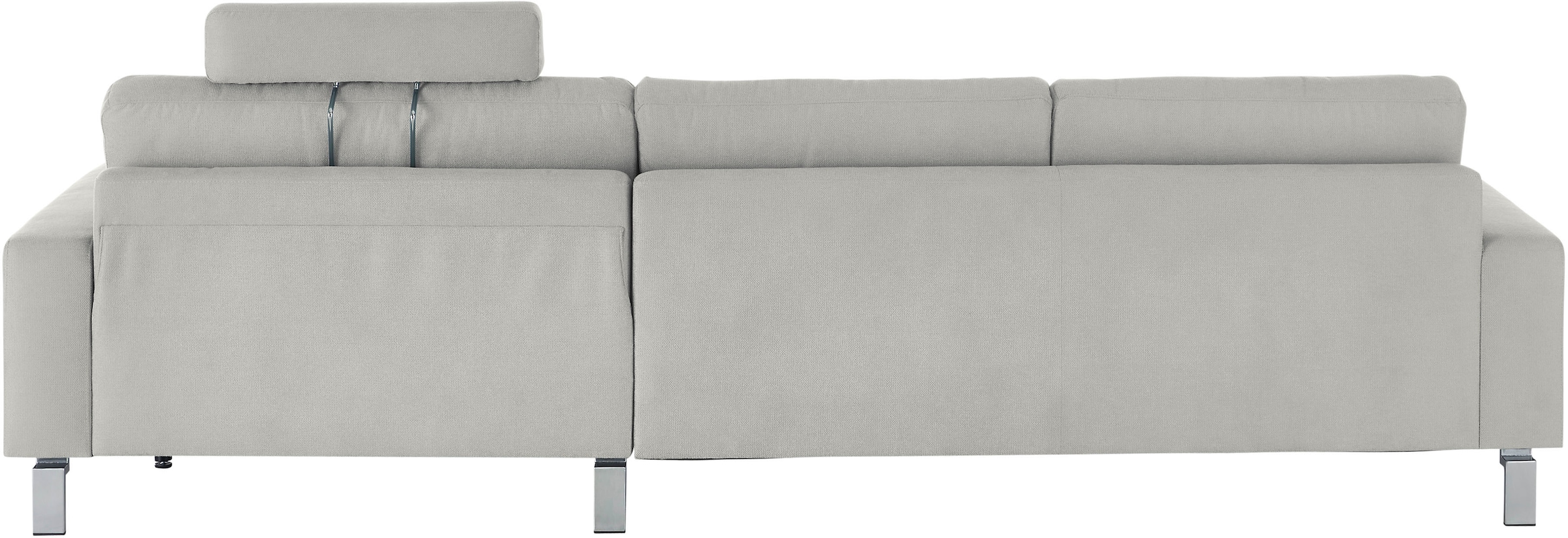 3C Candy Ecksofa »Lecce, wahlweise PUR-Schaumstoff oder Tonnentaschenfederkern«, Bett im 2,5-Sitzer, teilmotorische Schlaffunktion im Longchair, L-Form