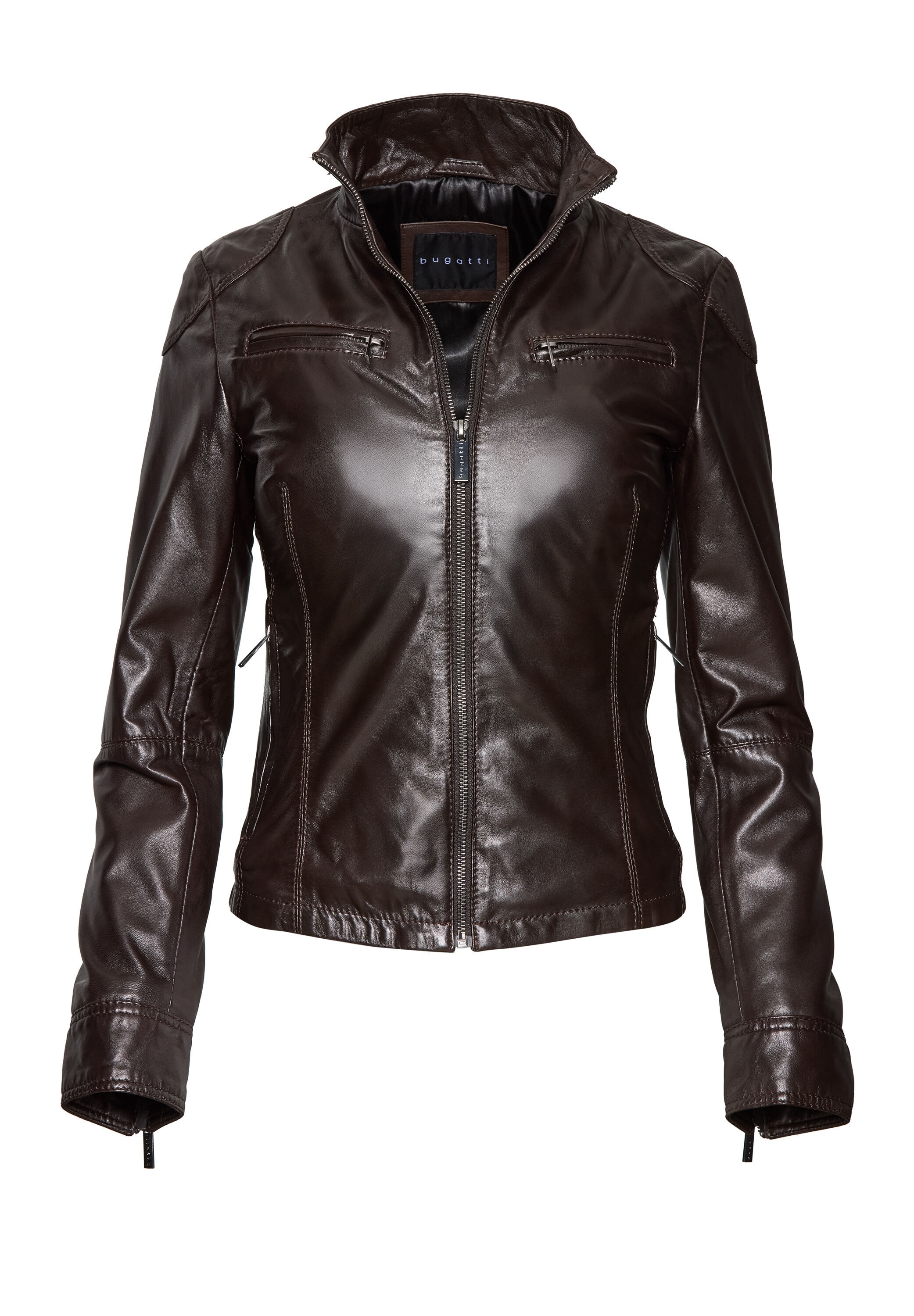 bugatti Lederjacke »bugatti Lederjacke« ohne Kapuze Taillierter Schnitt