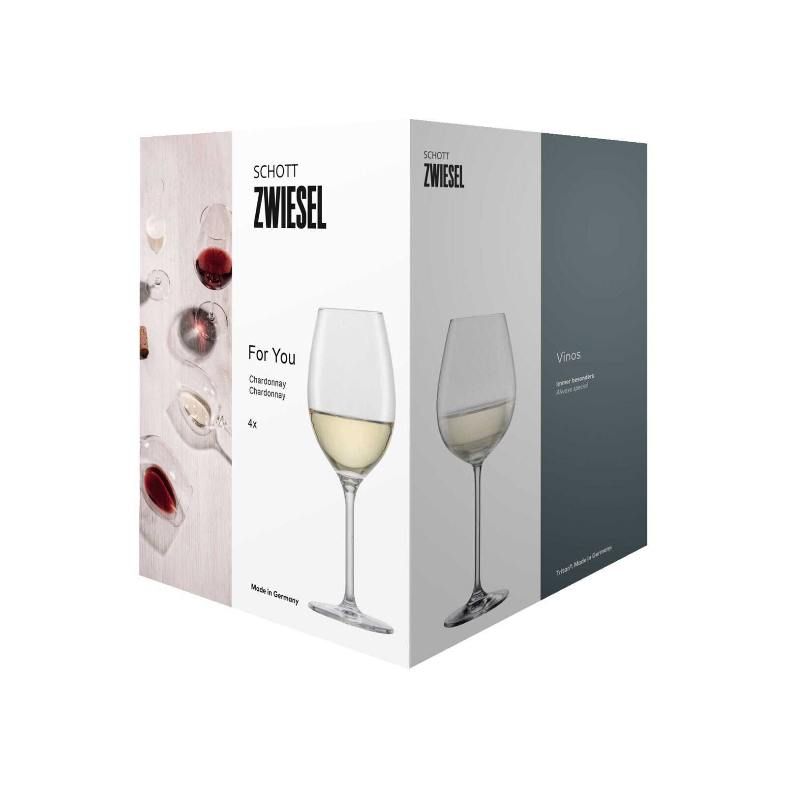 SCHOTT-ZWIESEL Weißweinglas »Chardonnay Weißweinglas For you 368 ml 4er Set transparent« Spülmaschinengeeignet