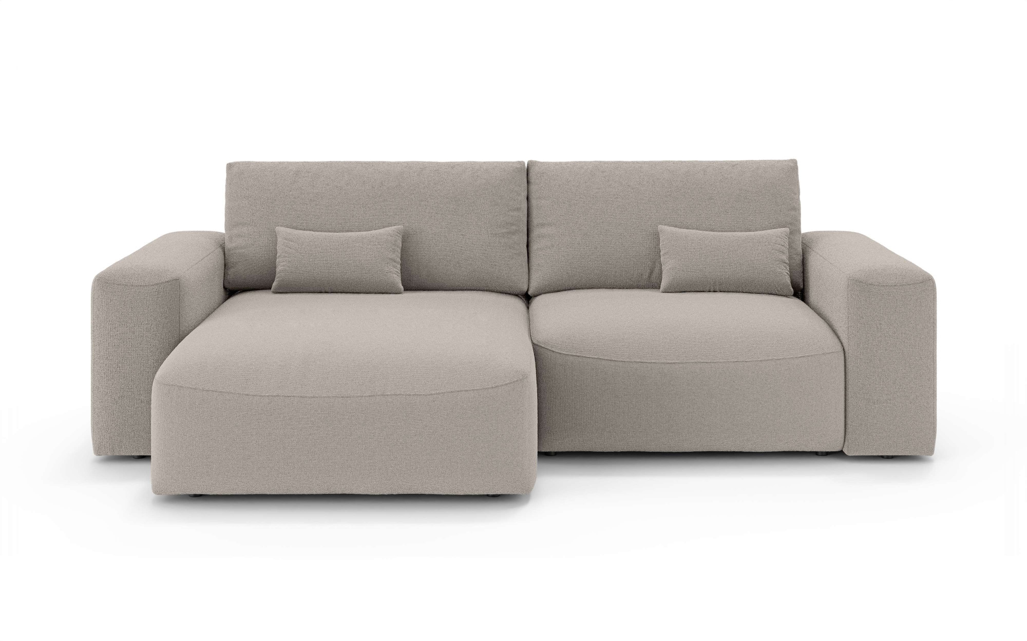 OTTO home Ecksofa »MATTS Schlafsofa mit Bettkasten, Maße B/T/H: 265/159/89 cm« L-Form mit Recamiere rechts oder links, hoher Sitzkomfort
