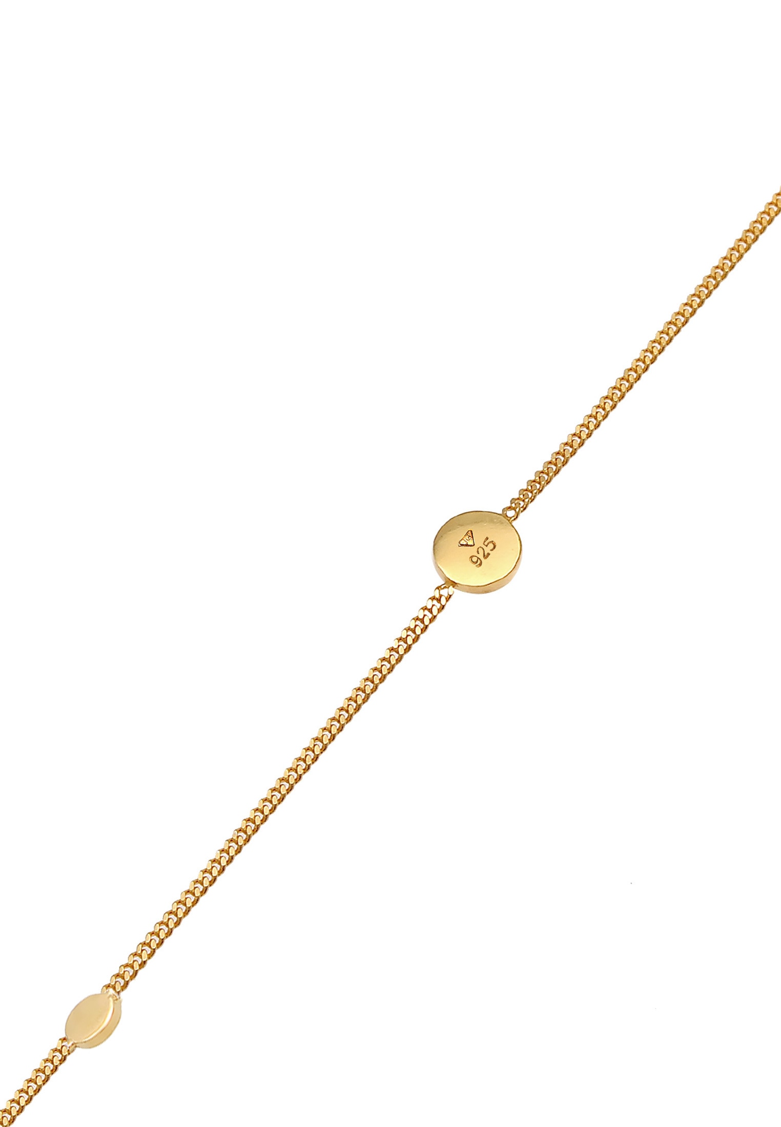 Elli Fußkette »Fußschmuck Coin Kreis Disc Trend Minimal 925 Sterling Silber«