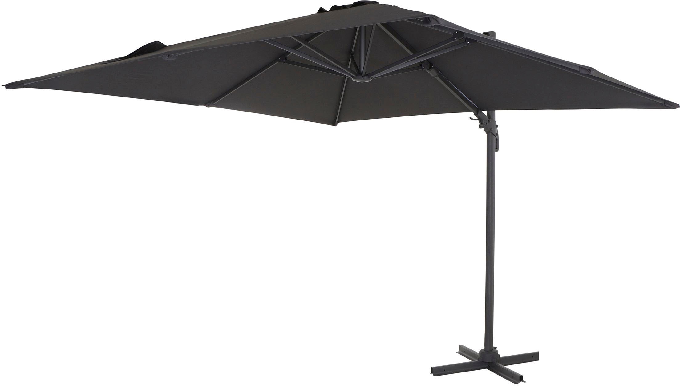 Siena Garden Ampelschirm »California«, (Set), inkl. Platten, Schutzhülle und Windsicherung, 3x3m