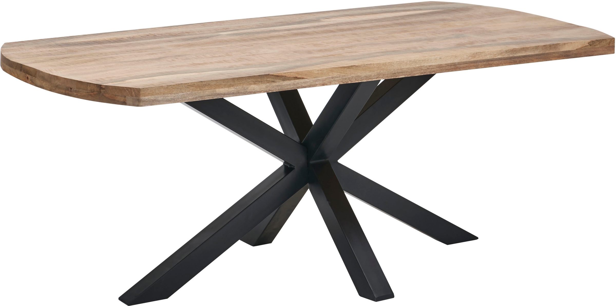Stolkom Esstisch »Veneti«, 200 cm breit in Bootsform, Tisch Mango Massivholz