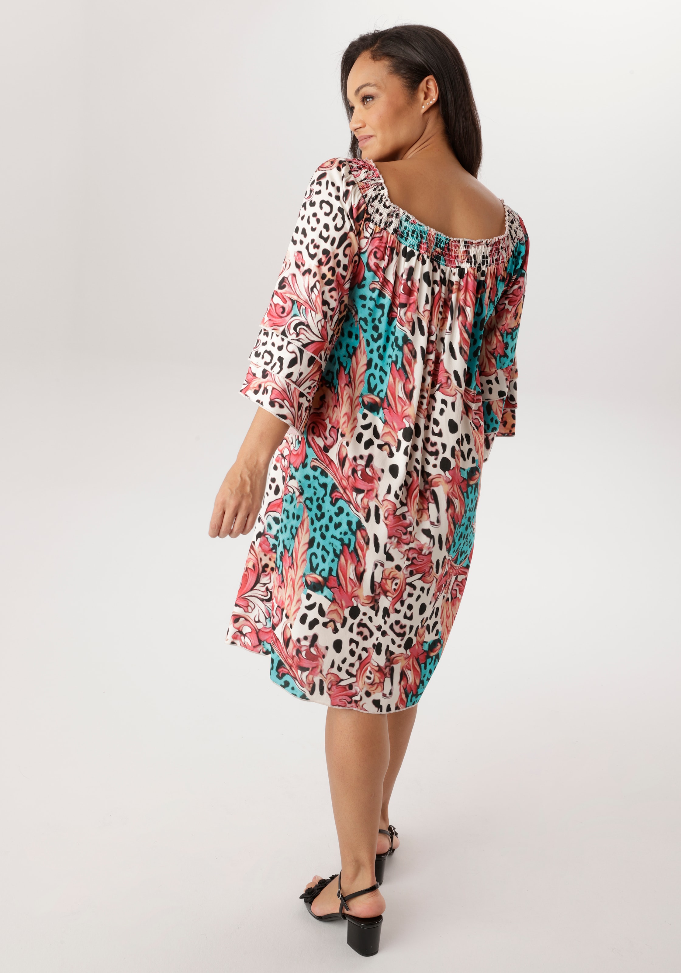 Aniston PLUS Blusenkleid mit Gummizug am Ausschnitt- NEUE KOLLEKTION