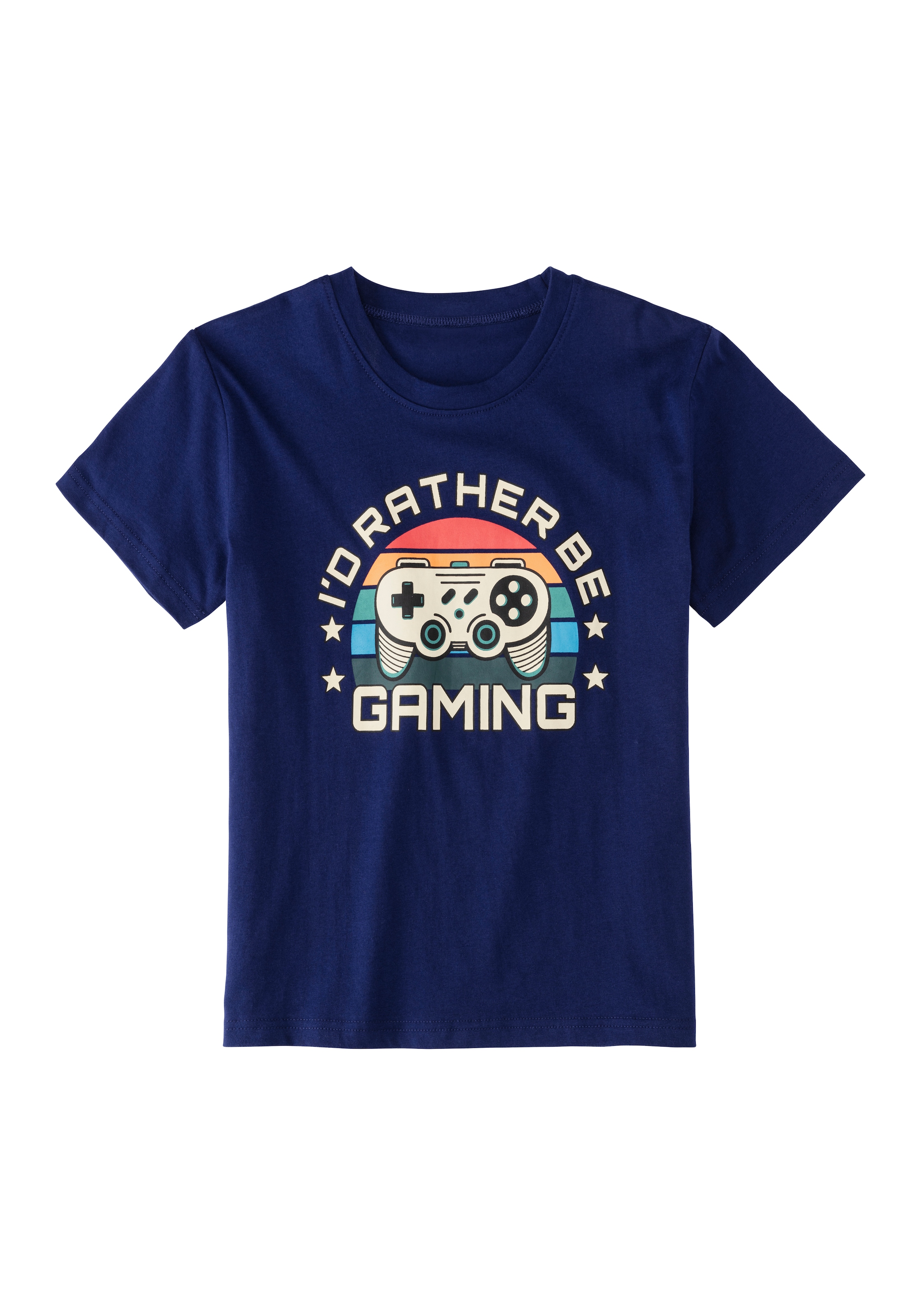 AUTHENTIC LE JOGGER Pyjama, (Packung, 2 tlg., 1 Stück), Schlafanzug mit großem Gaming - Print vorn