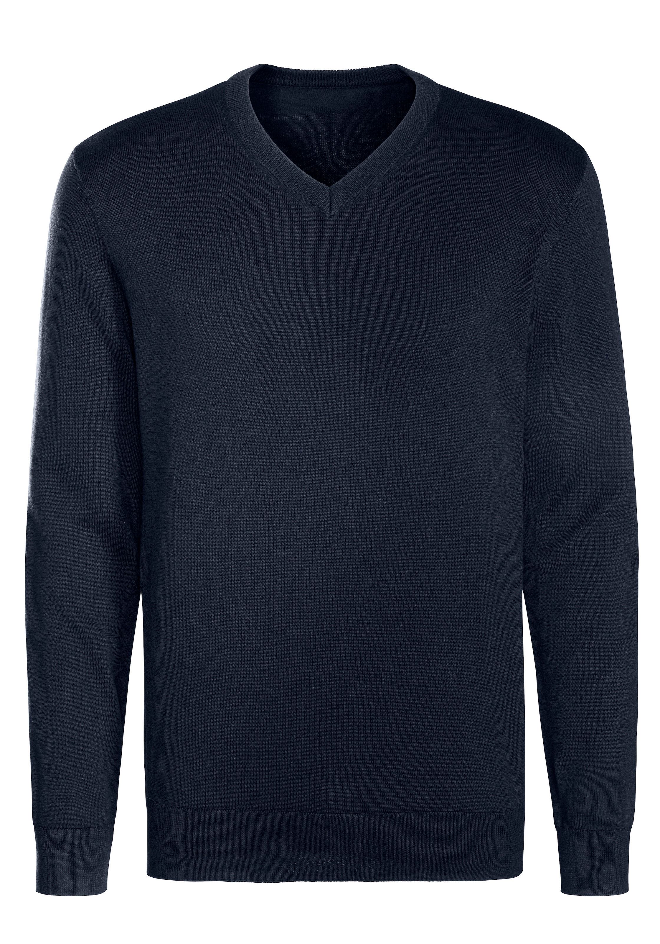 H.I.S Strickpullover mit V-Ausschnitt, Pullover aus Feinstrick, Baumwollmischung