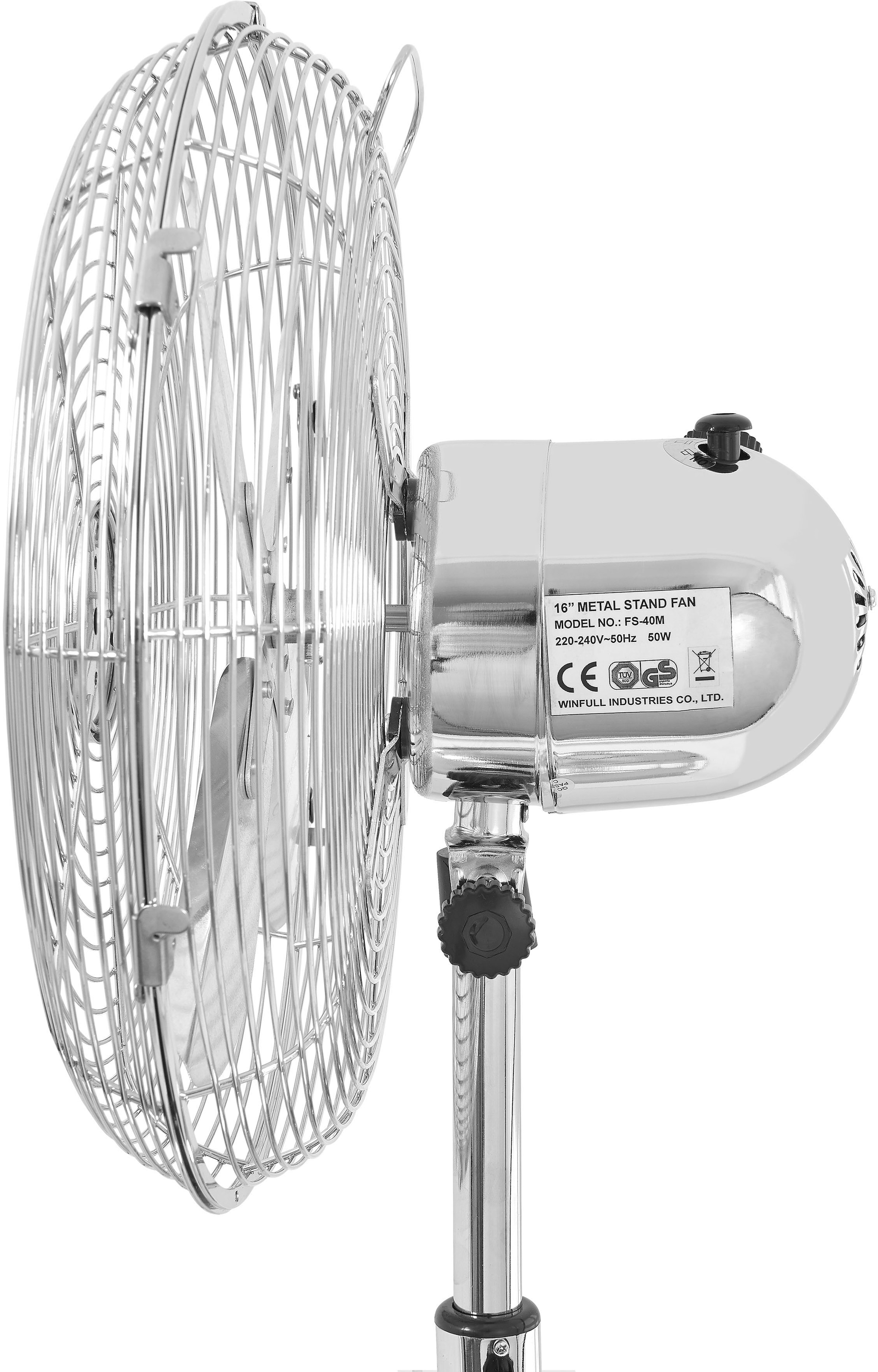 KLARBACH Standventilator »VS 36001 ch«, Ø 40 cm, Vollmetall, 50 W Leistung, einstellbarer Winkel
