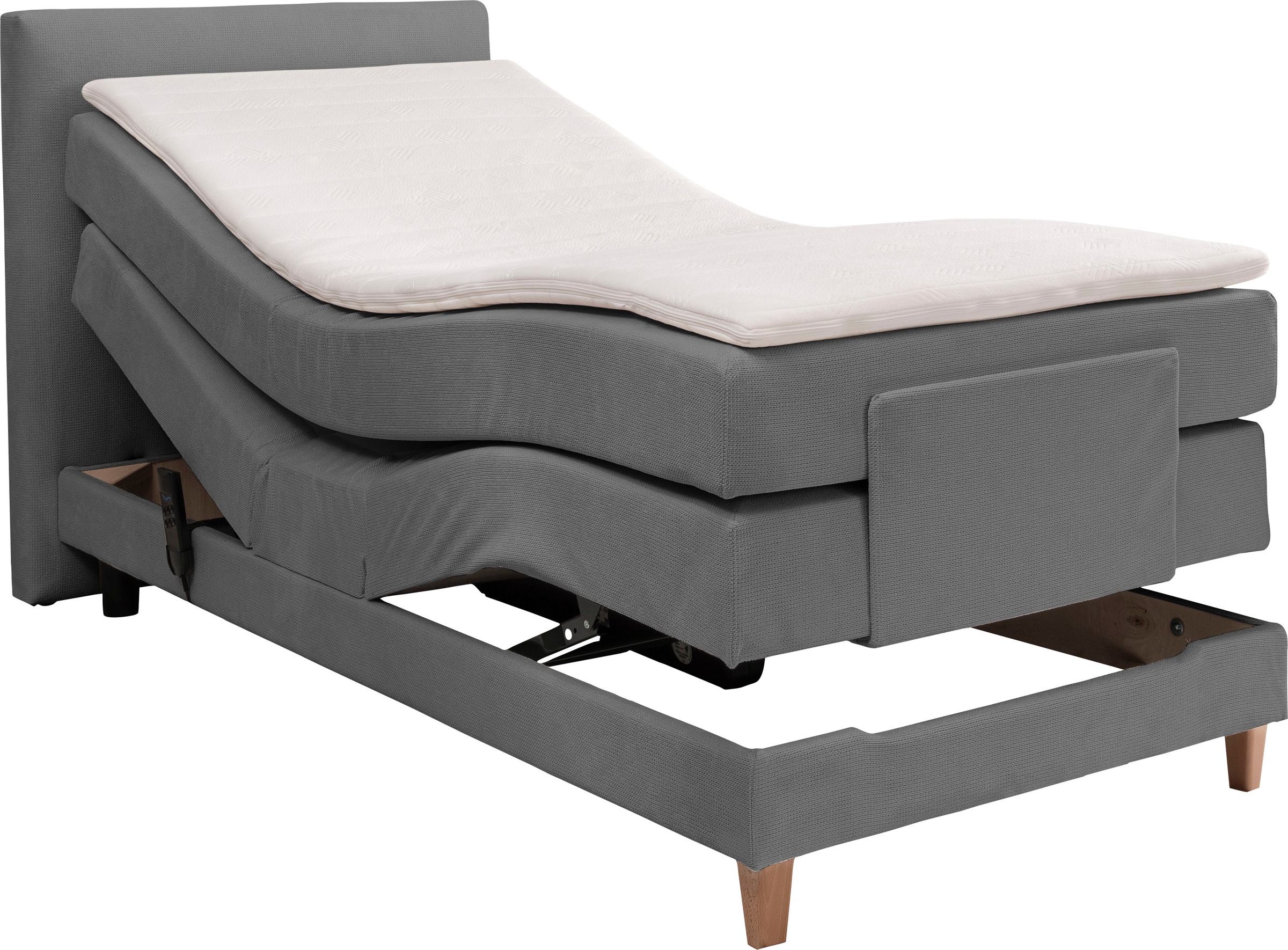 alina Boxspringbett »Primus« mit motorischer Verstellung, inkl. Matratzen und Topper