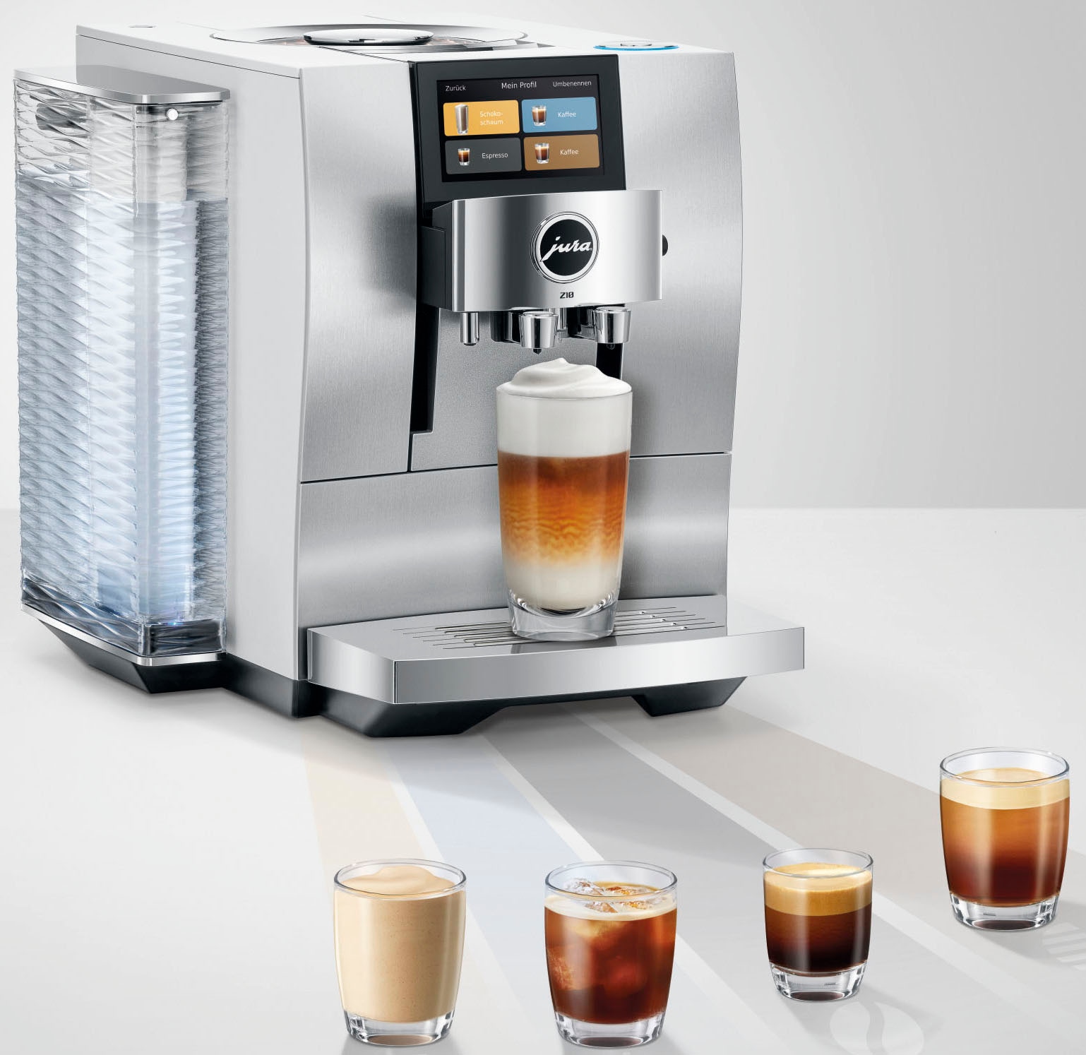 JURA Kaffeevollautomat »15613 Z10 (EB), Aluminium White« 51 Spezialitäten, Touch, Light & Cold Brew