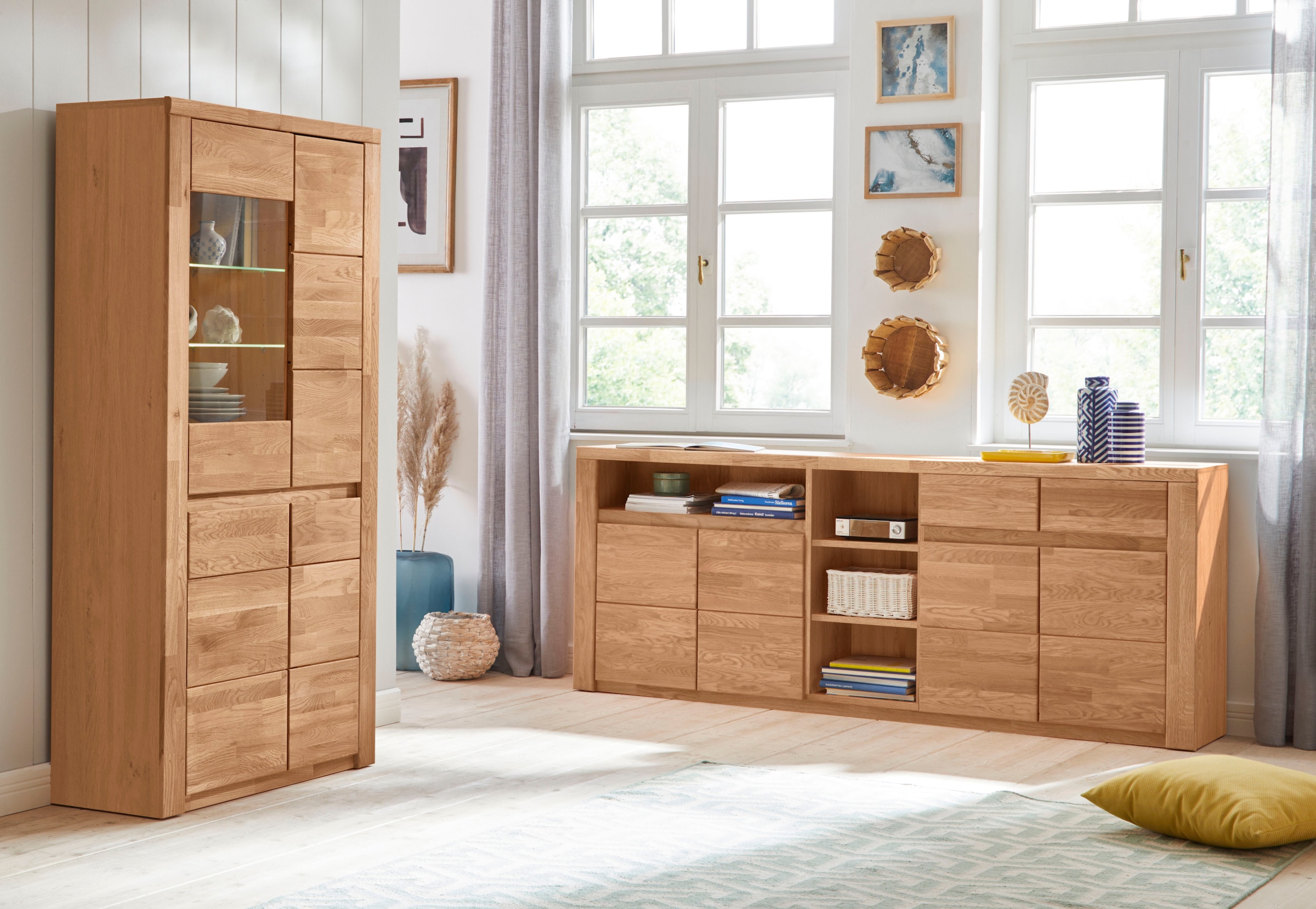 Home affaire Vitrine »Burani«, grifflose Optik