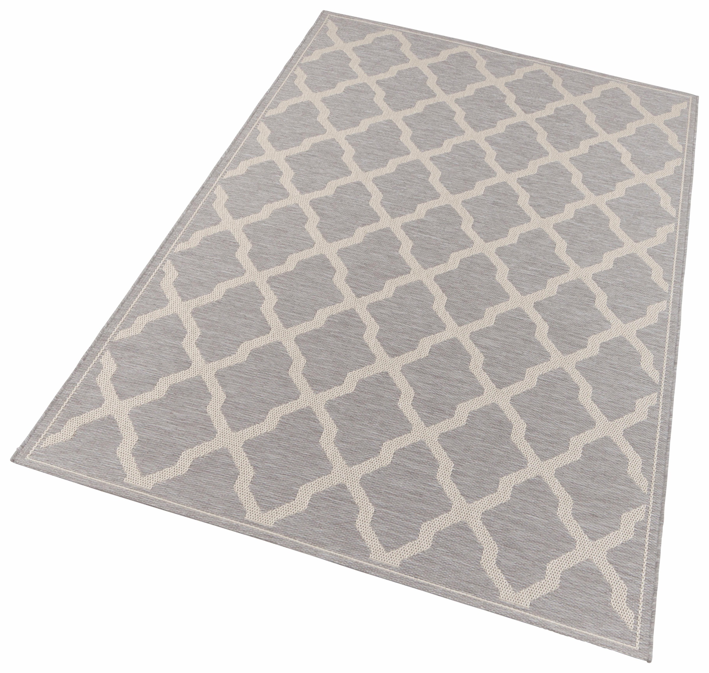 freundin Home Collection Teppich »Heaven«, rechteckig, 4 mm Höhe, Flachgewebe In und Outdoor geeignet, Makramee Look, Balkon, Terrasse, Garten, Wohnzimmer, Robust, Pflegeleicht
