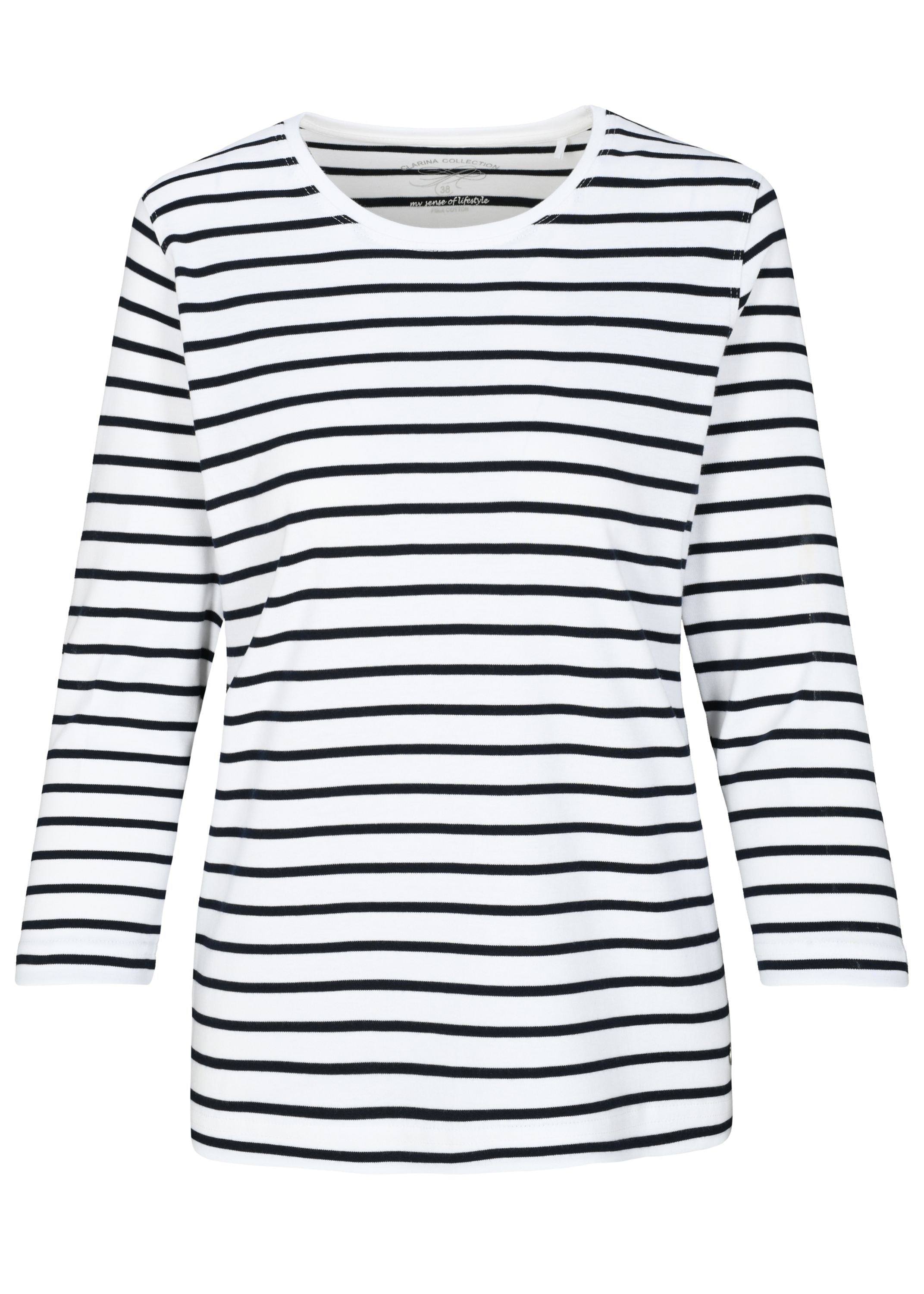 Clarina Rundhalsshirt »NICOLE« Pima Cotton Interlock