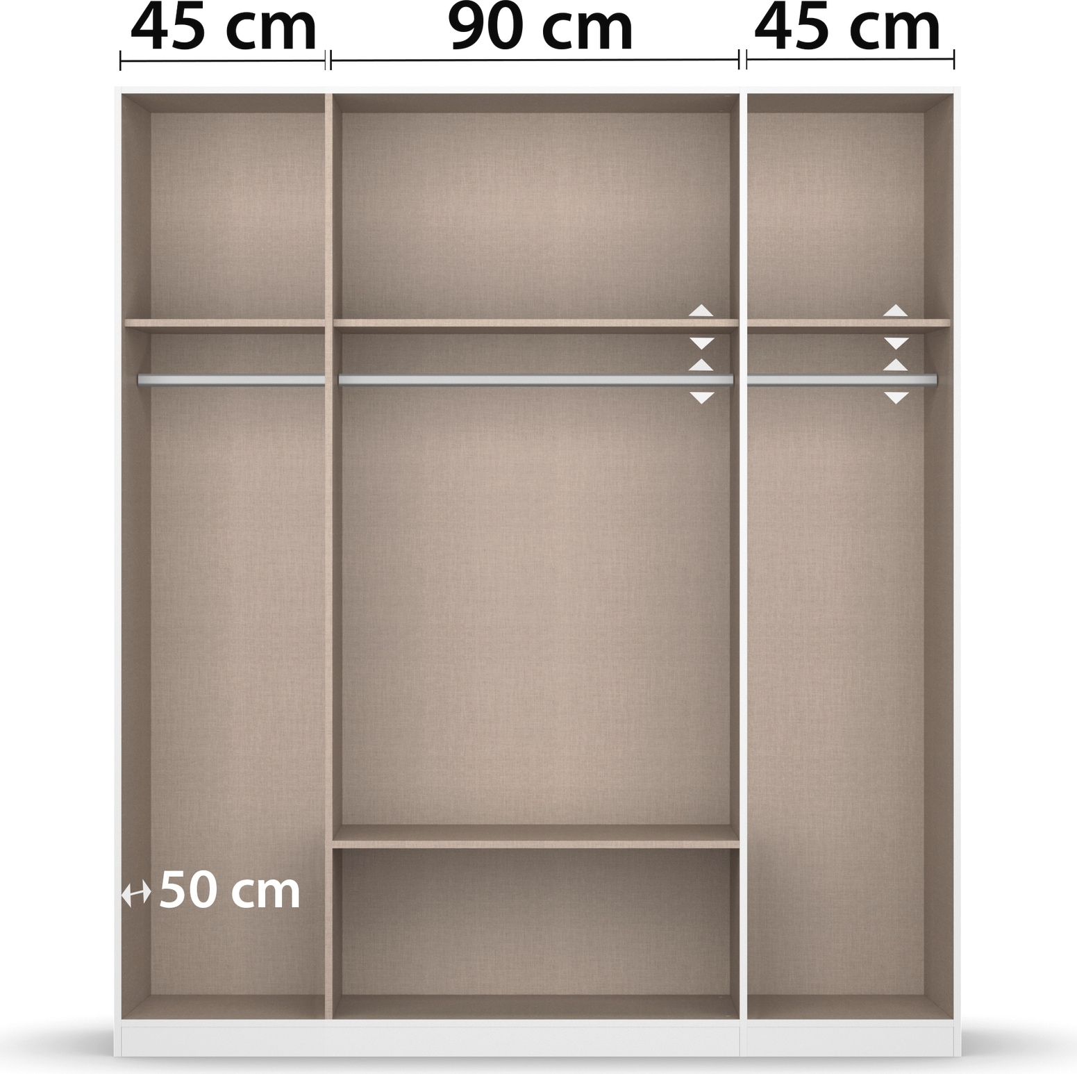 rauch Drehtürenschrank »Kleiderschrank Schrank Garderobe Wäscheschrank GAMMA in 3 Breiten«, mit 6 Schubladen, in schlichtem Design TOPSELLER MADE IN GERMANY